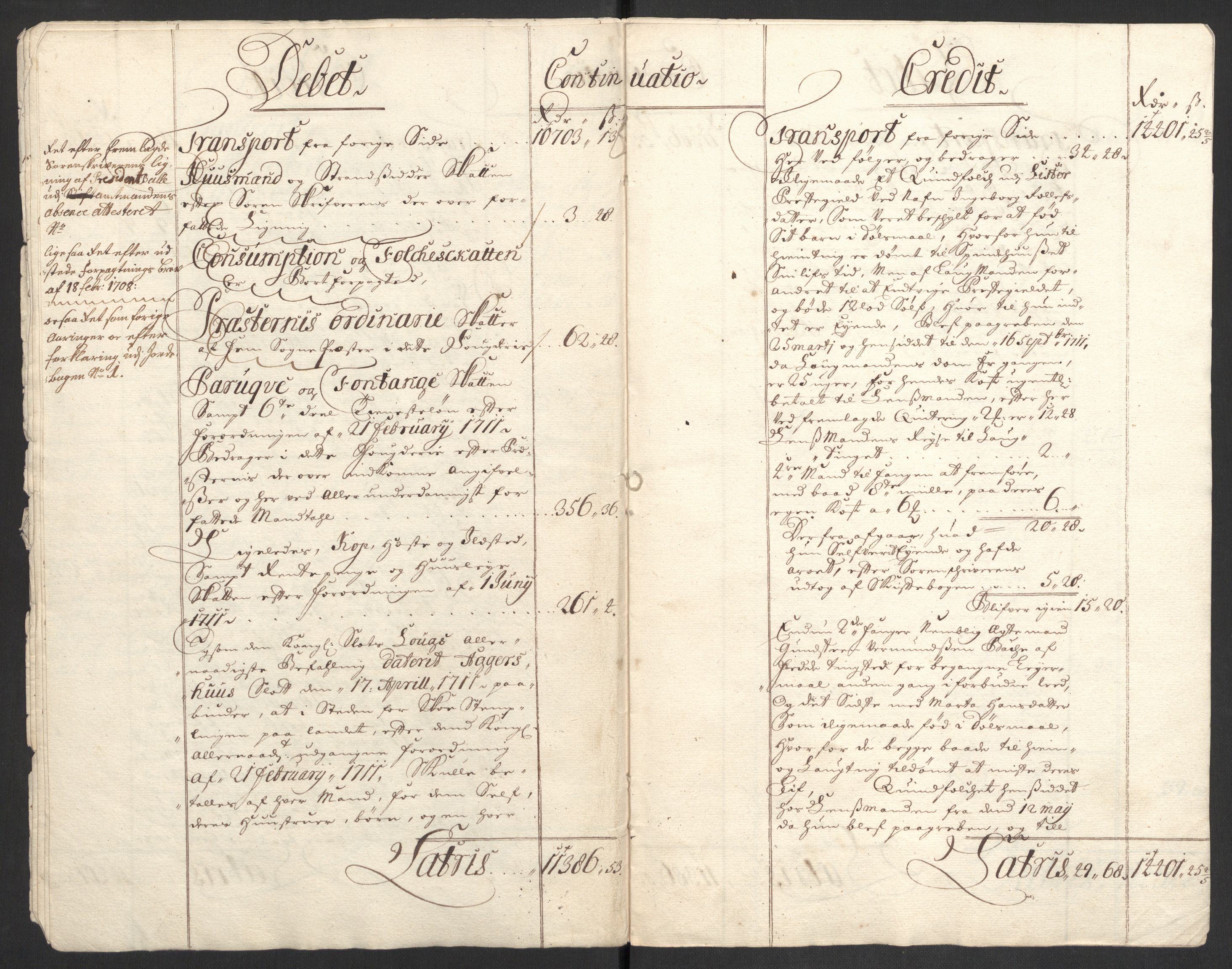 Rentekammeret inntil 1814, Reviderte regnskaper, Fogderegnskap, AV/RA-EA-4092/R43/L2554: Fogderegnskap Lista og Mandal, 1711, s. 19