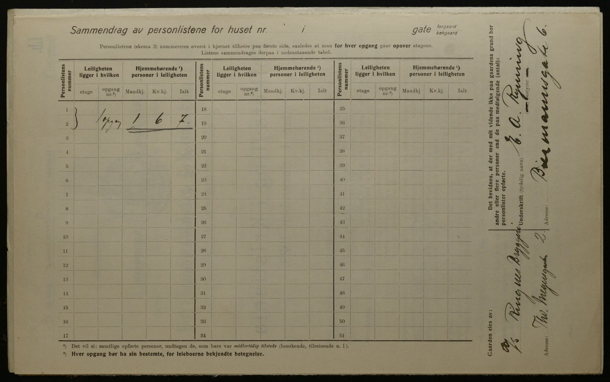 OBA, Kommunal folketelling 1.12.1923 for Kristiania, 1923, s. 5814