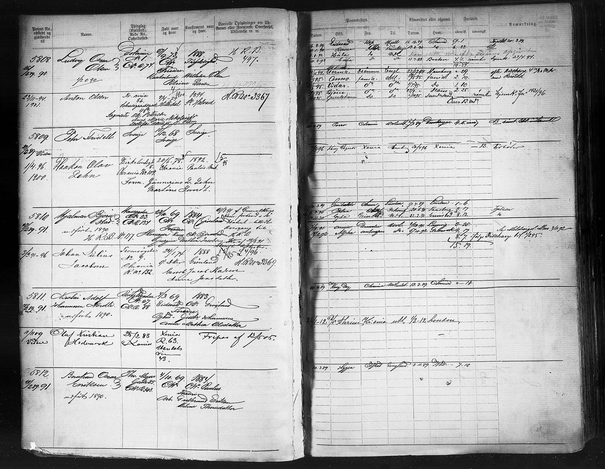 Oslo mønstringskontor, AV/SAO-A-10569g/F/Fc/Fca/L0003: Annotasjonsrulle, 1887-1902, s. 129