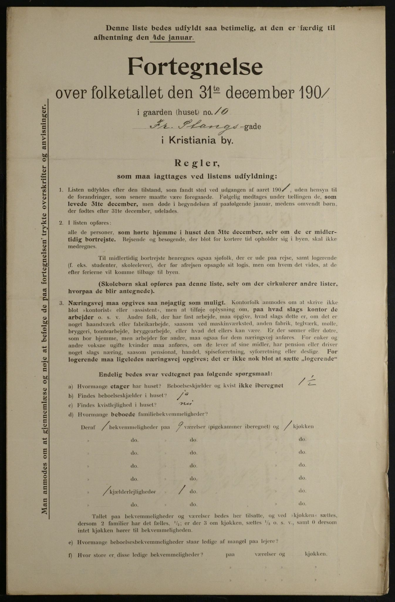 OBA, Kommunal folketelling 31.12.1901 for Kristiania kjøpstad, 1901, s. 4299