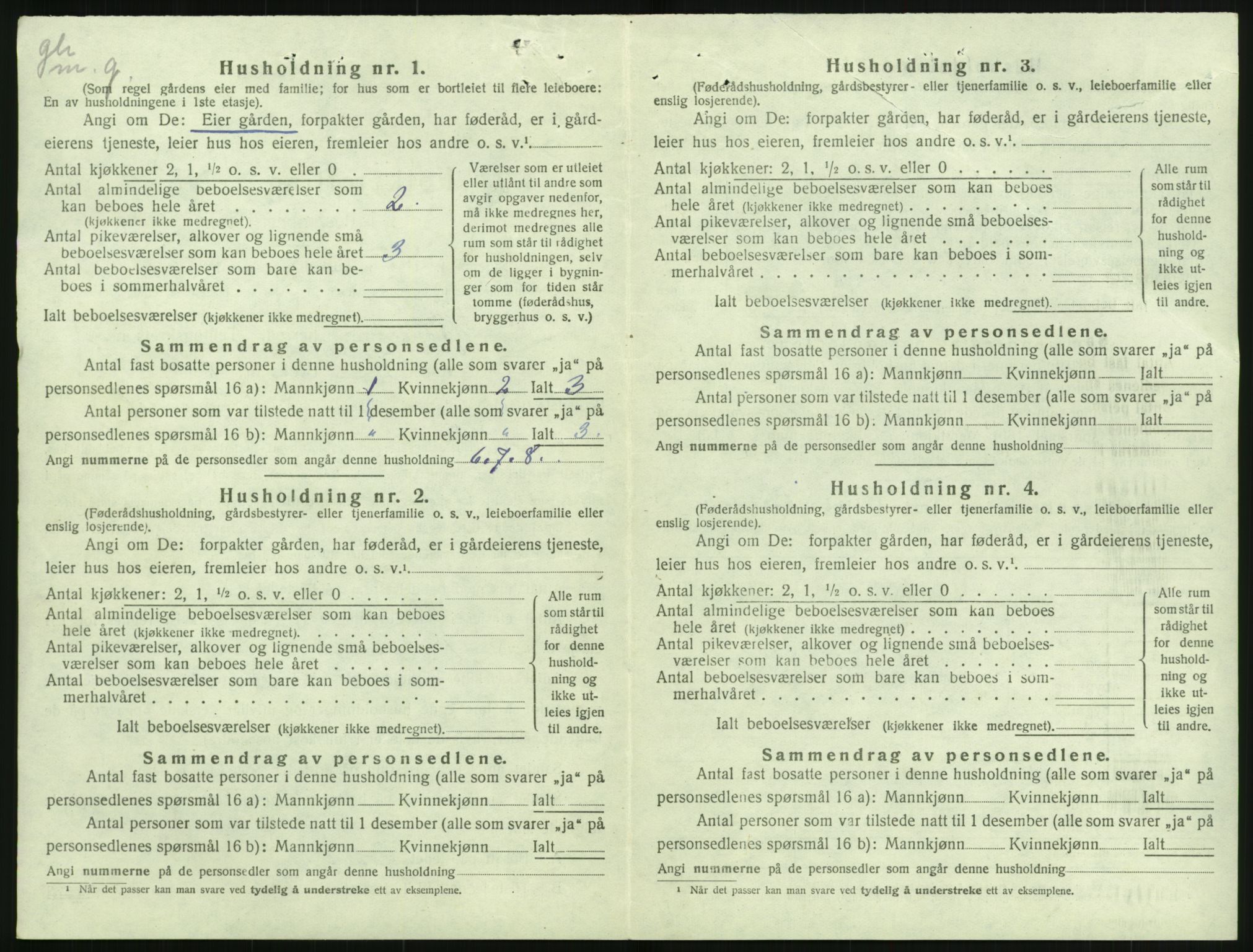 SAK, Folketelling 1920 for 0915 Dypvåg herred, 1920, s. 916