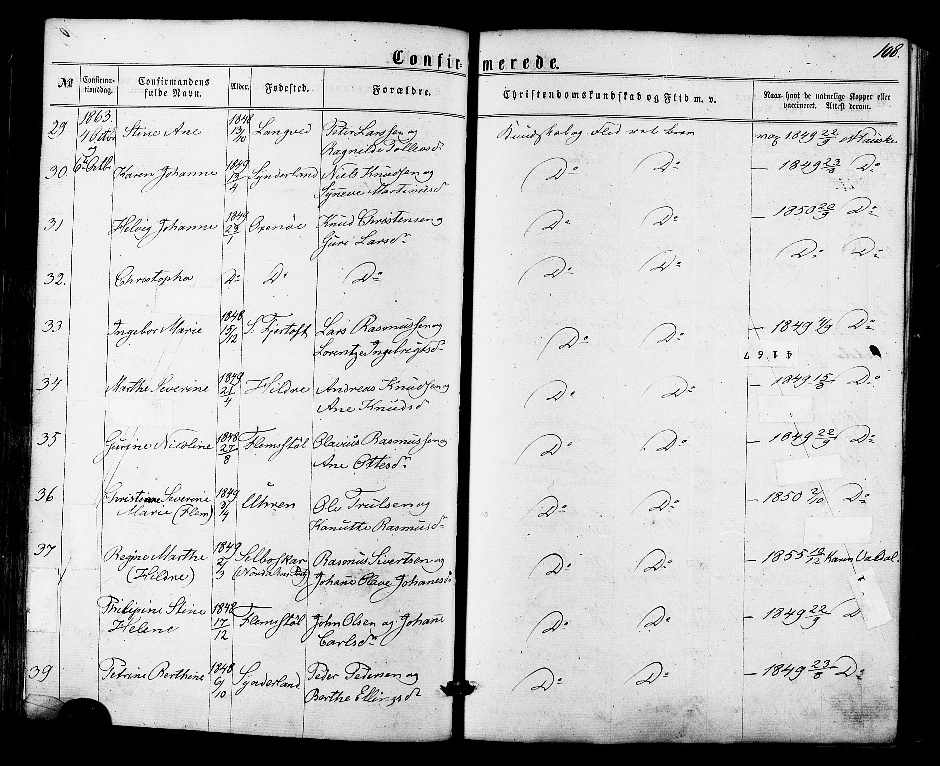 Ministerialprotokoller, klokkerbøker og fødselsregistre - Møre og Romsdal, AV/SAT-A-1454/536/L0498: Ministerialbok nr. 536A07, 1862-1875, s. 108