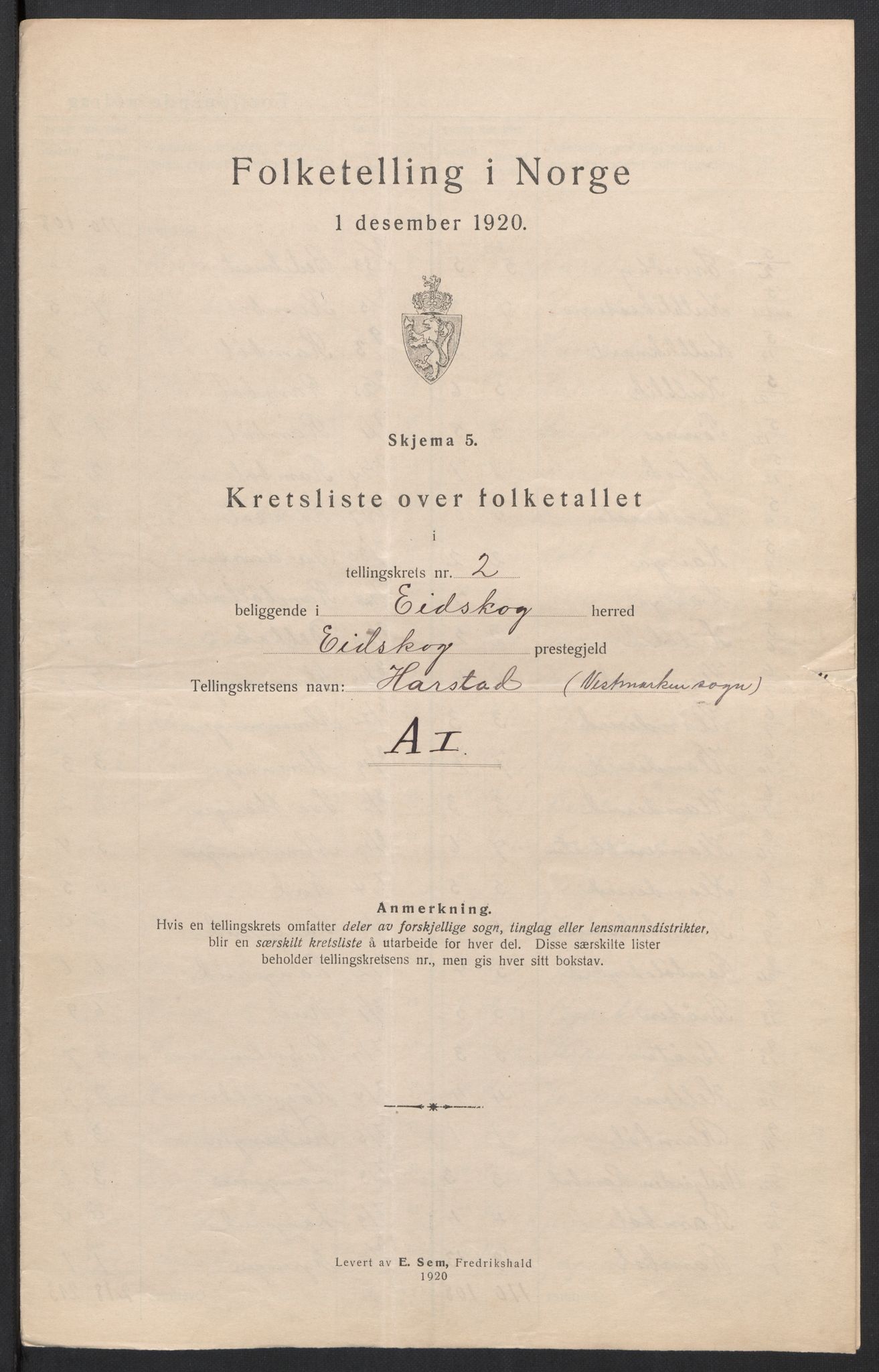 SAH, Folketelling 1920 for 0420 Eidskog herred, 1920, s. 10
