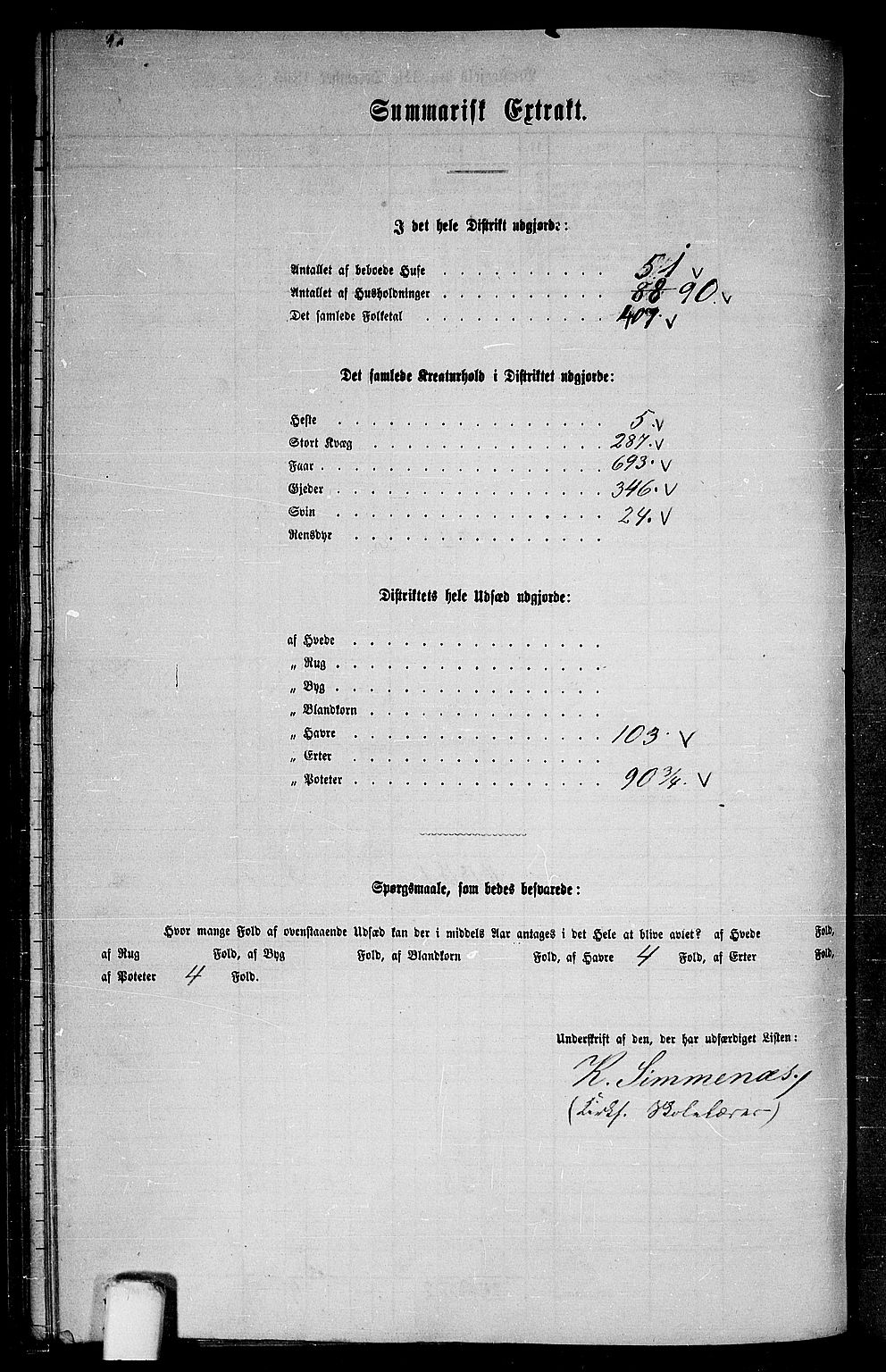 RA, Folketelling 1865 for 1250P Haus prestegjeld, 1865, s. 227