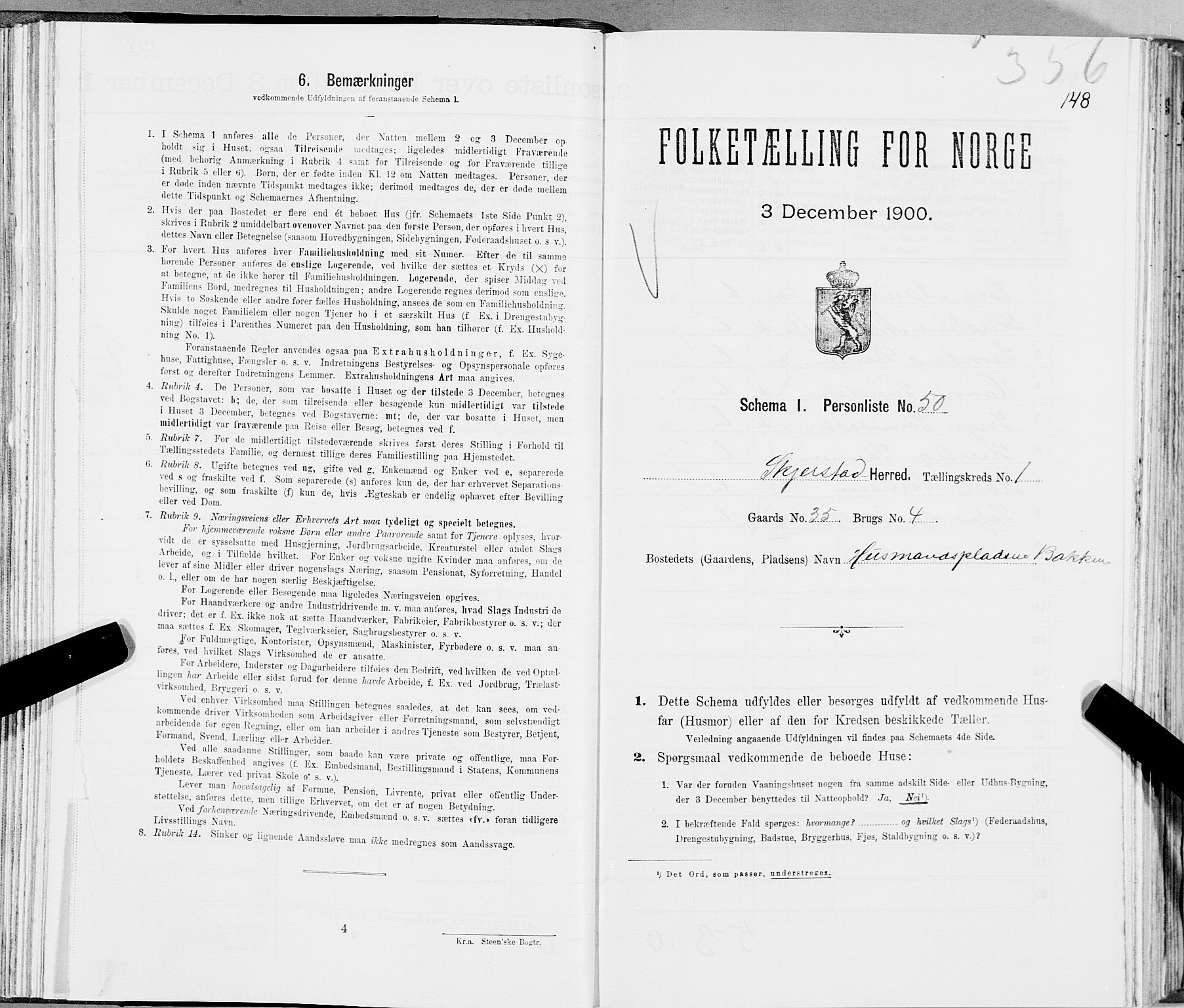 SAT, Folketelling 1900 for 1842 Skjerstad herred, 1900, s. 148