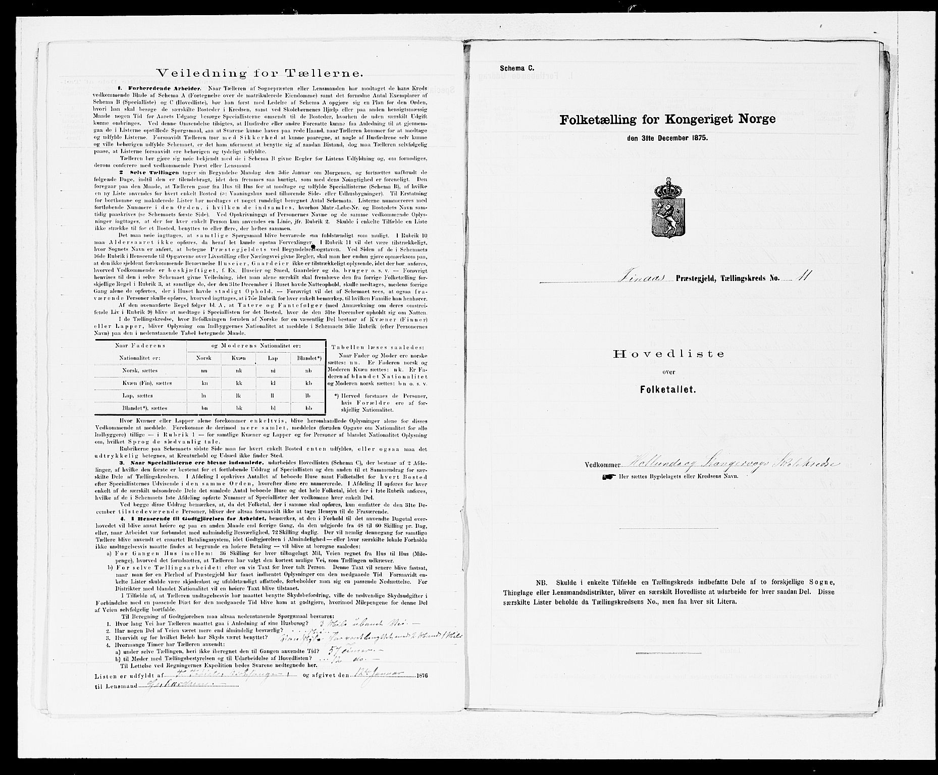 SAB, Folketelling 1875 for 1218P Finnås prestegjeld, 1875, s. 30