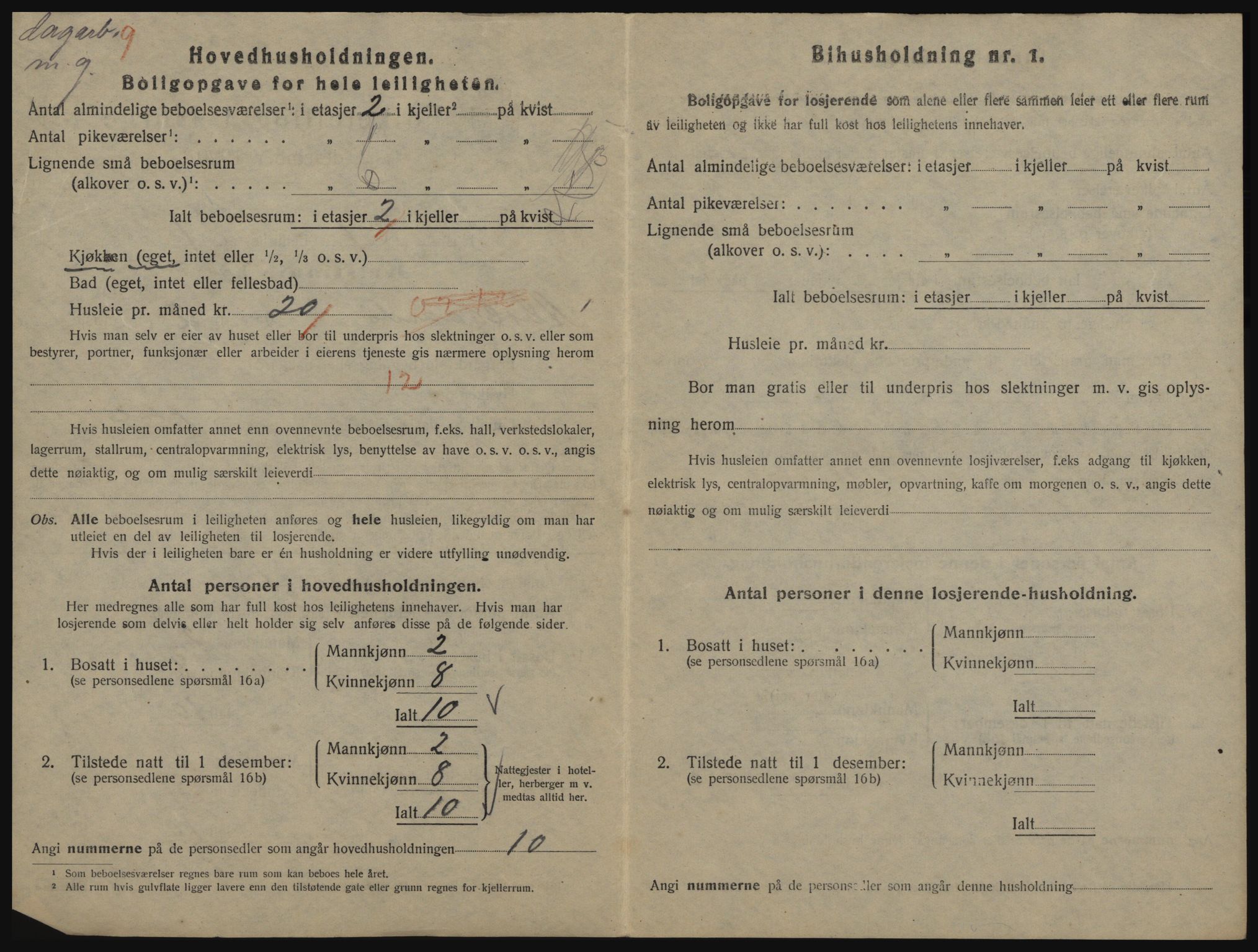 SAO, Folketelling 1920 for 0301 Kristiania kjøpstad, 1920, s. 77