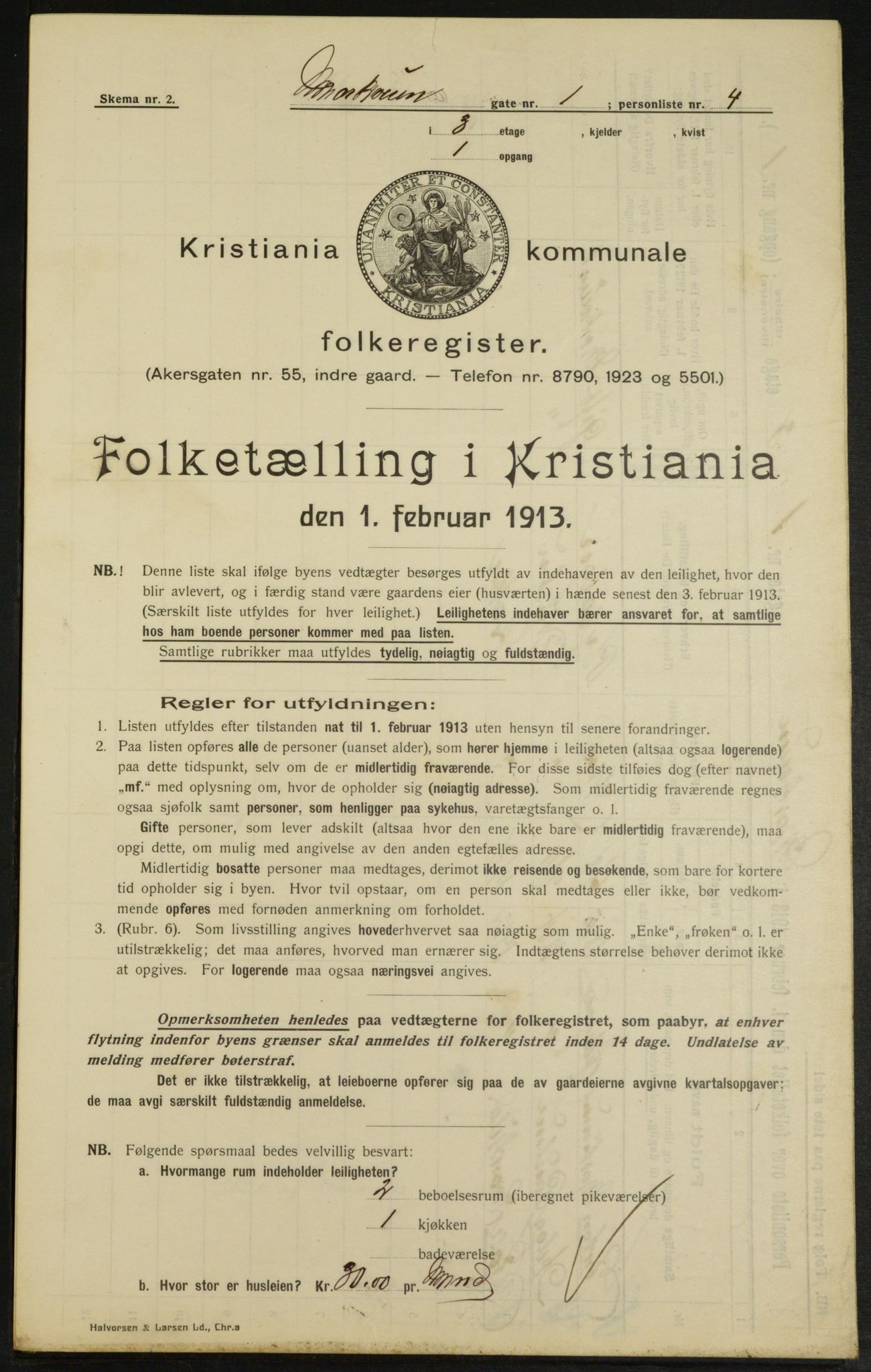 OBA, Kommunal folketelling 1.2.1913 for Kristiania, 1913, s. 62775