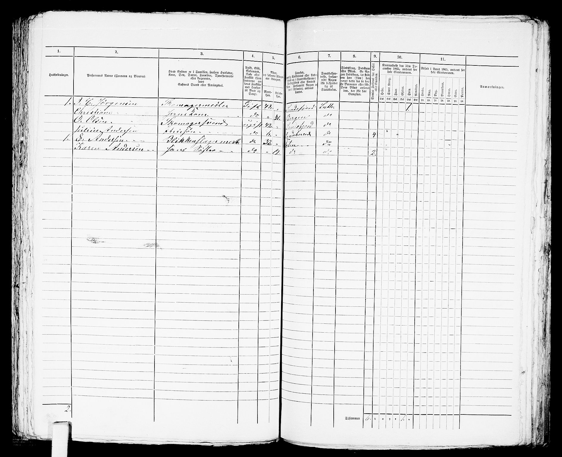 RA, Folketelling 1865 for 0706B Sandeherred prestegjeld, Sandefjord kjøpstad, 1865, s. 339