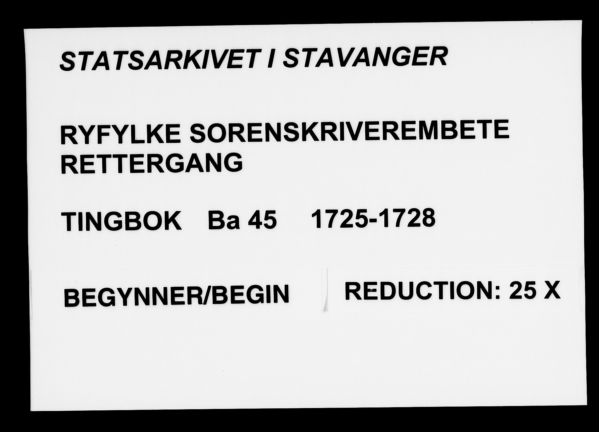 Ryfylke tingrett, SAST/A-100055/001/I/IB/IBBa/L0045: Tingbok, Karmsund og Hesby, 1725-1728