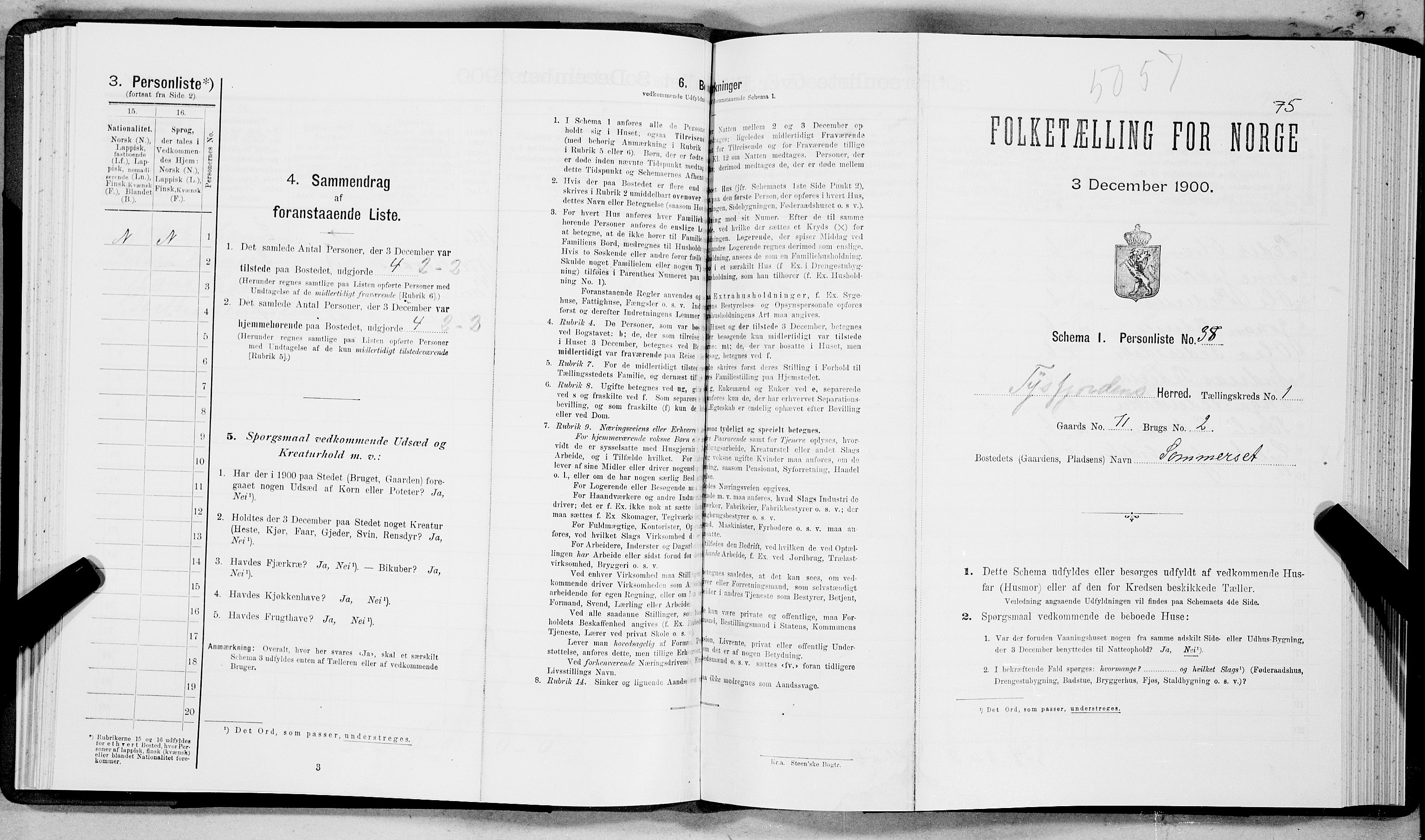 SAT, Folketelling 1900 for 1850 Tysfjord herred, 1900, s. 88