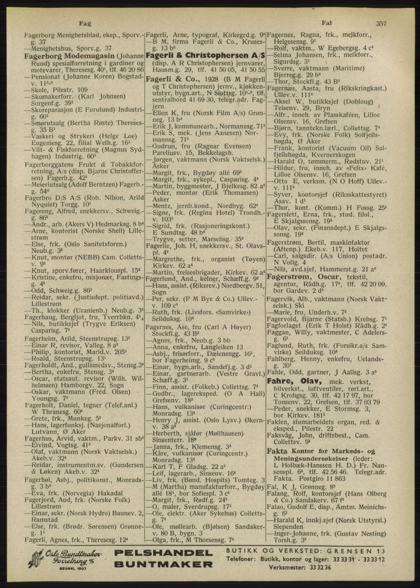 Kristiania/Oslo adressebok, PUBL/-, 1947, s. 357