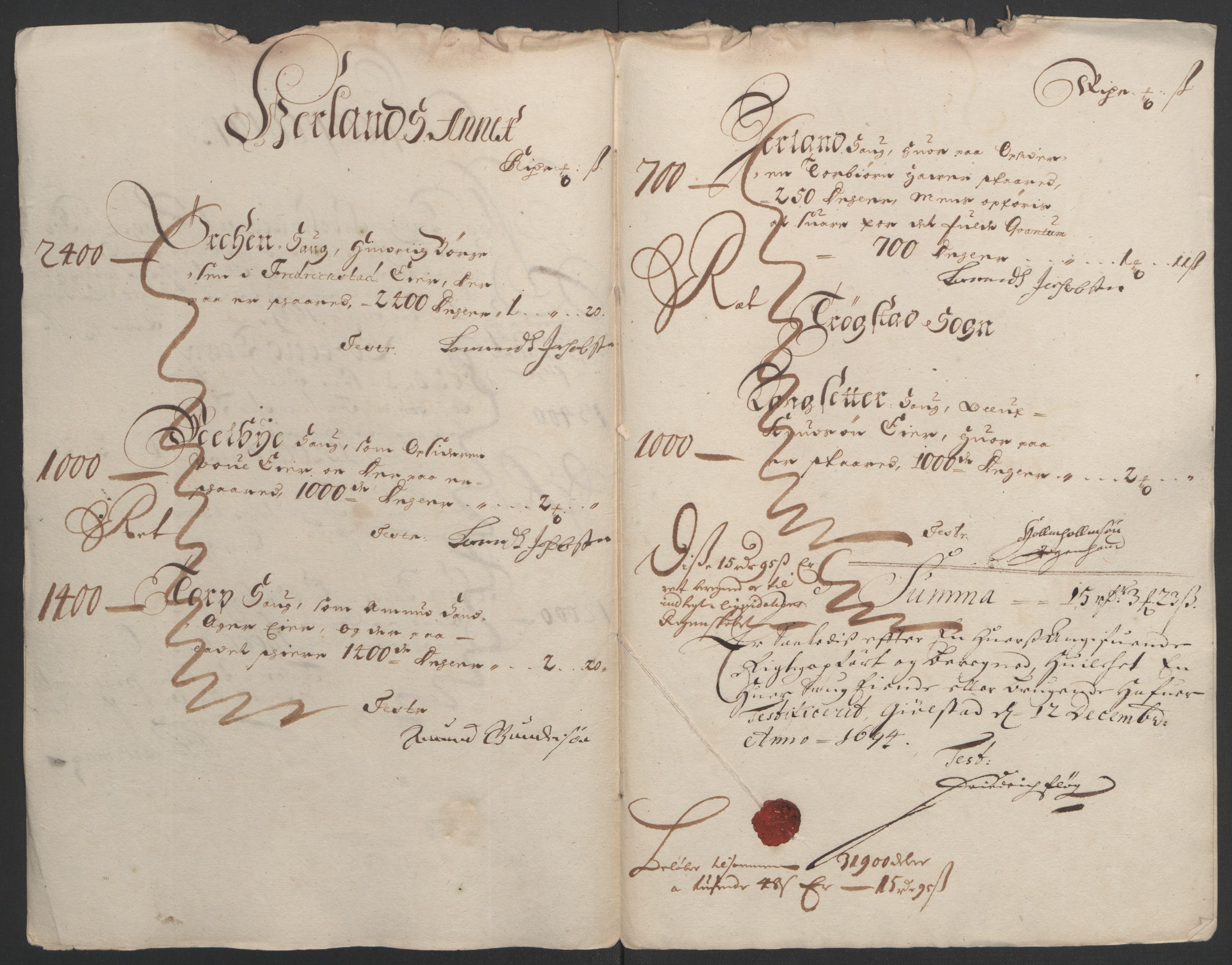 Rentekammeret inntil 1814, Reviderte regnskaper, Fogderegnskap, RA/EA-4092/R07/L0284: Fogderegnskap Rakkestad, Heggen og Frøland, 1694, s. 226