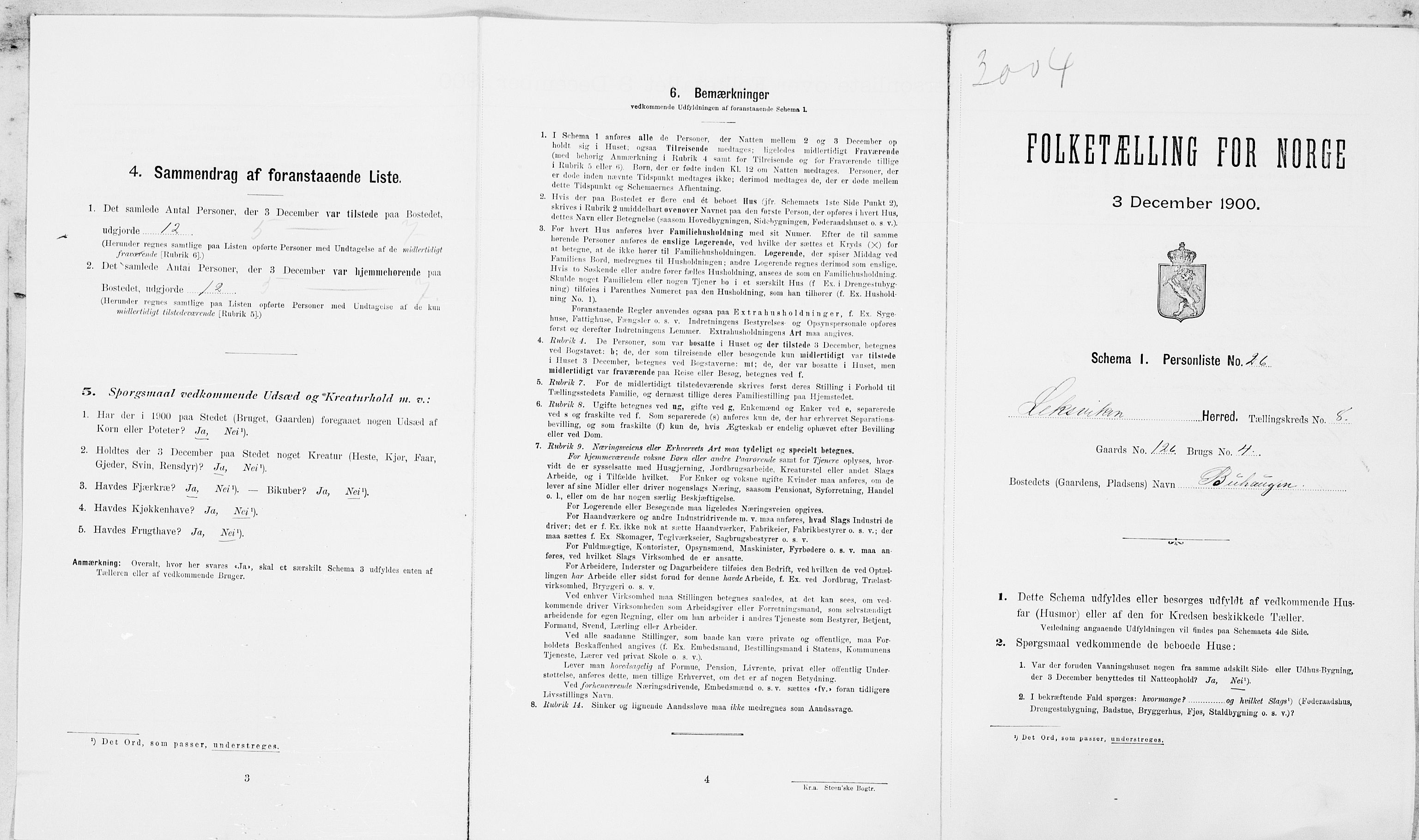 SAT, Folketelling 1900 for 1718 Leksvik herred, 1900, s. 957