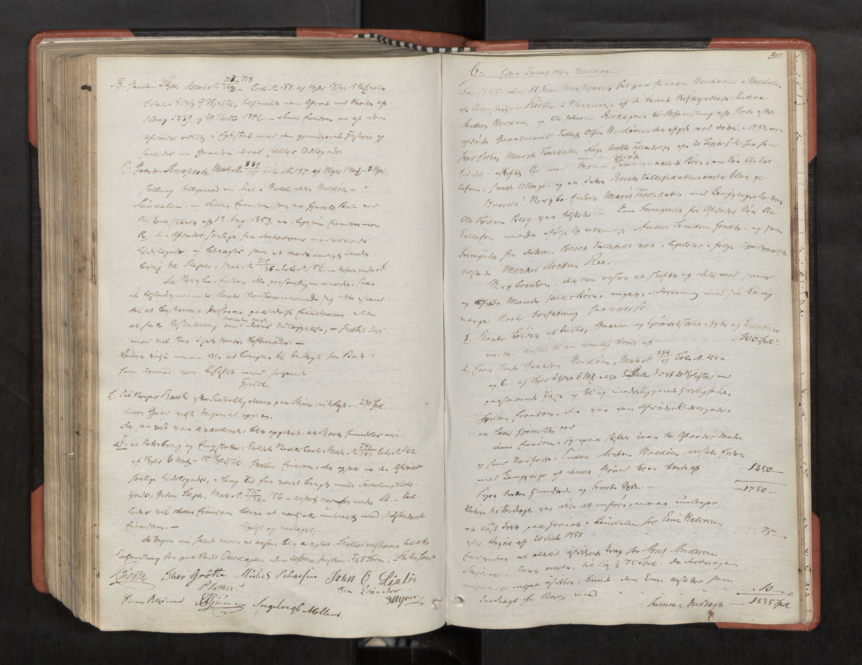 Orkdal sorenskriveri, AV/SAT-A-4169/1/3/3B/L0003: Skiftebehandlingsprotokoll, 1839-1859, s. 384b-385a