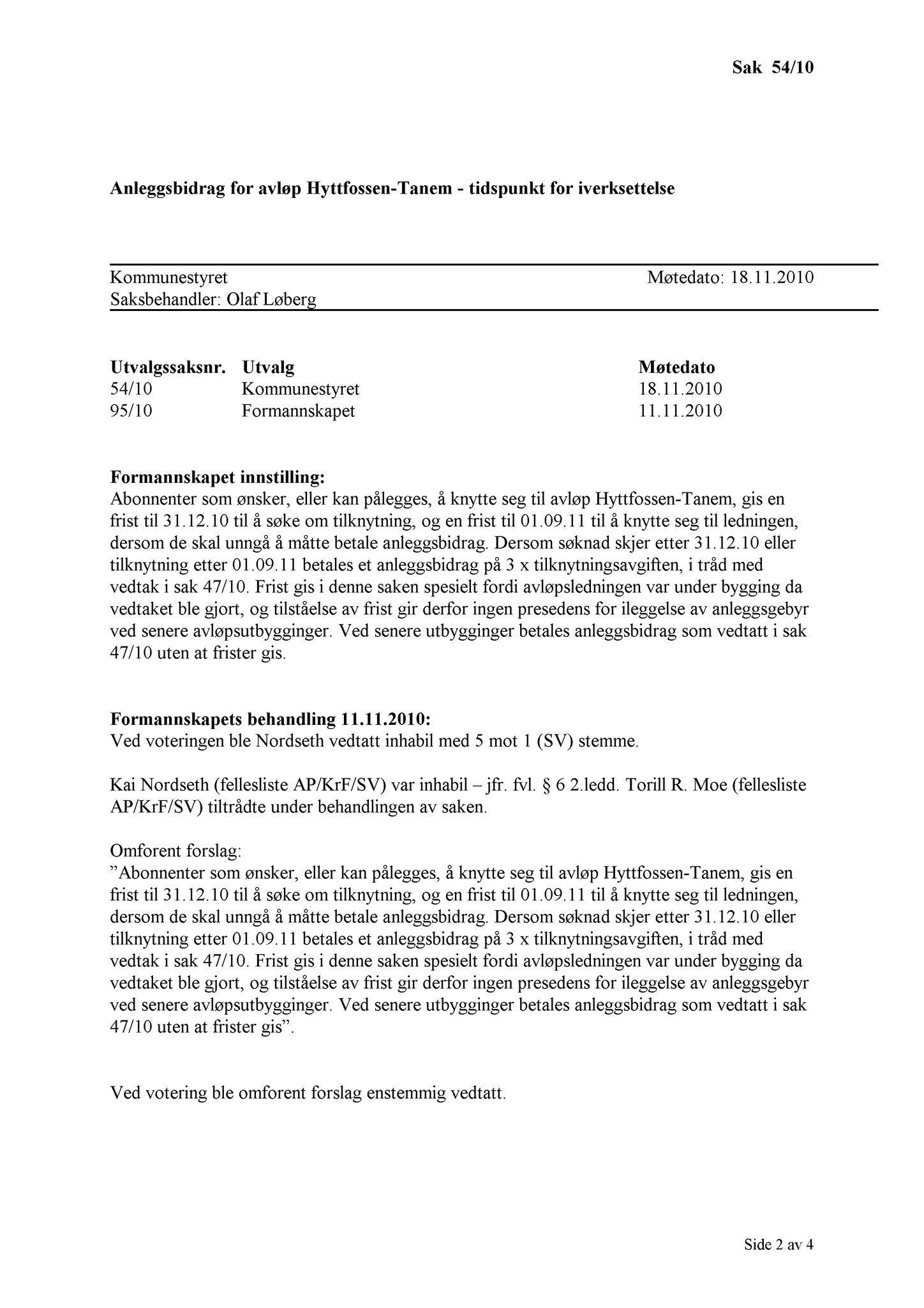 Klæbu Kommune, TRKO/KK/01-KS/L003: Kommunestyret - Møtedokumenter, 2010, s. 1215