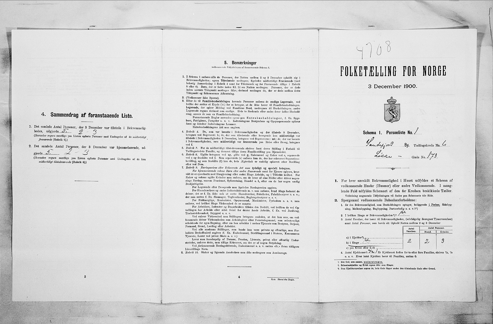 RA, Folketelling 1900 for 0706 Sandefjord kjøpstad, 1900, s. 1584