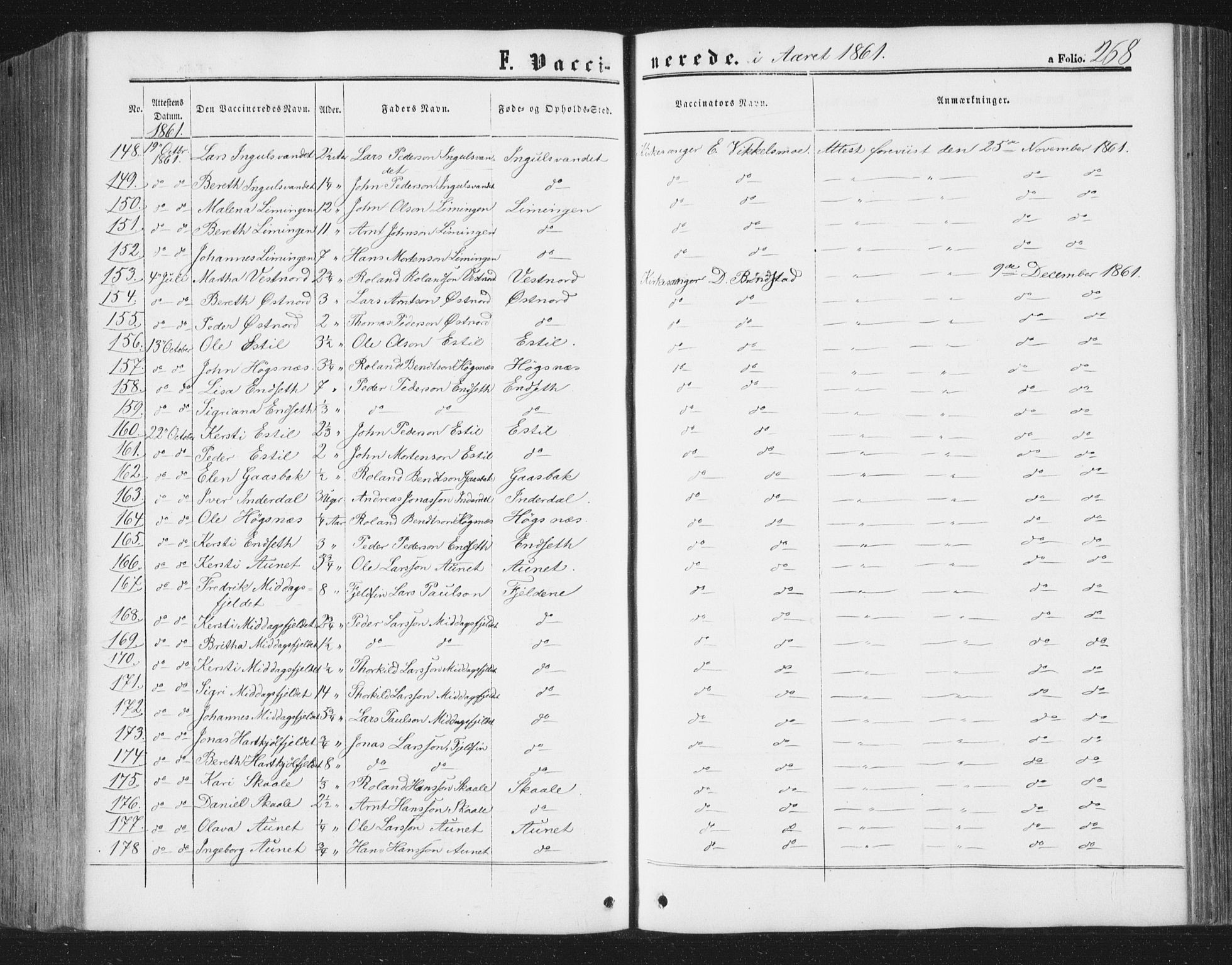 Ministerialprotokoller, klokkerbøker og fødselsregistre - Nord-Trøndelag, SAT/A-1458/749/L0472: Ministerialbok nr. 749A06, 1857-1873, s. 268
