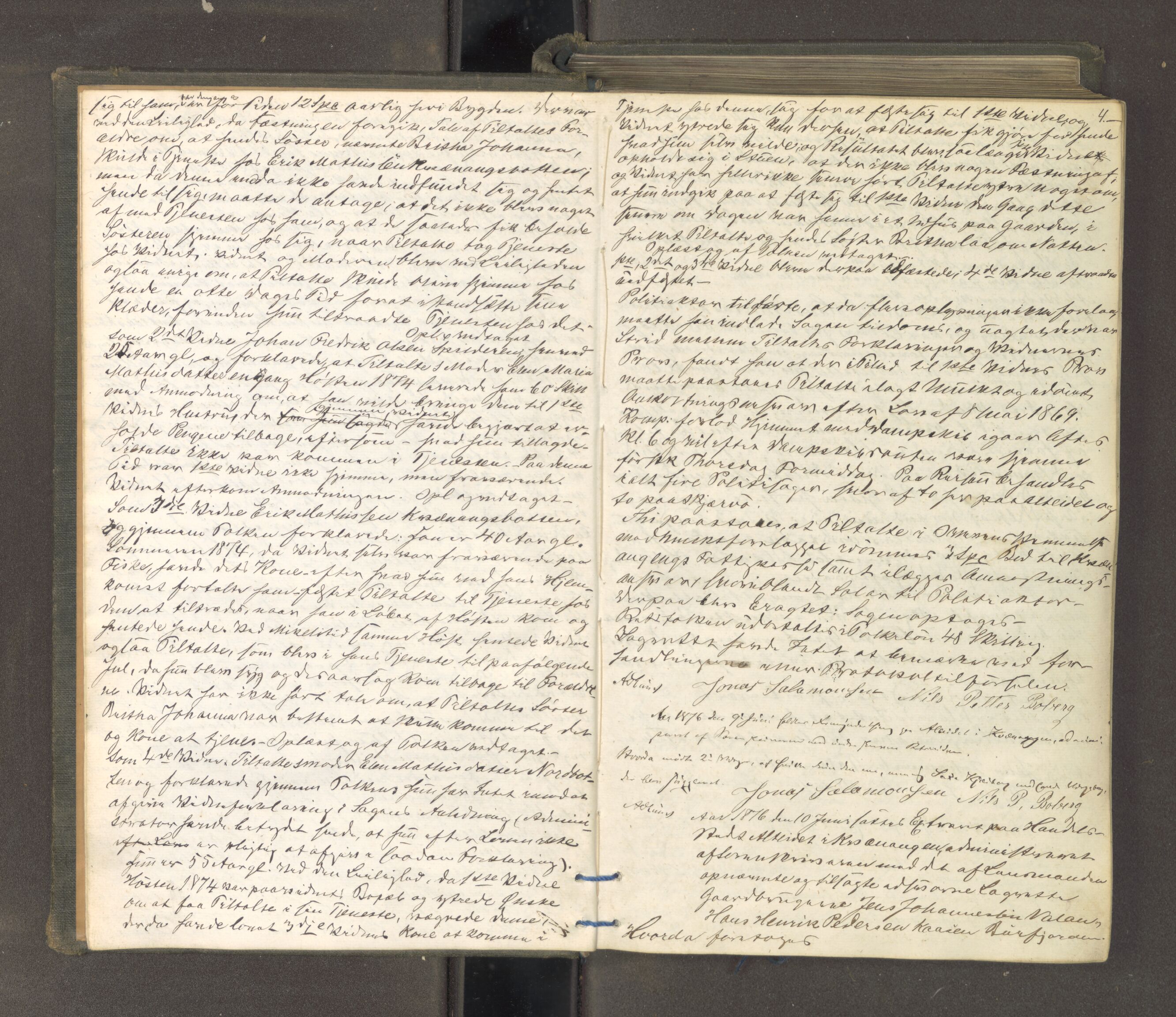 Tromsø sorenskriveri 1855-, AV/SATØ-S-0050/F/Fe/L0131: Ekstrarettsprotokoll, 1876-1881, s. 3b-4a
