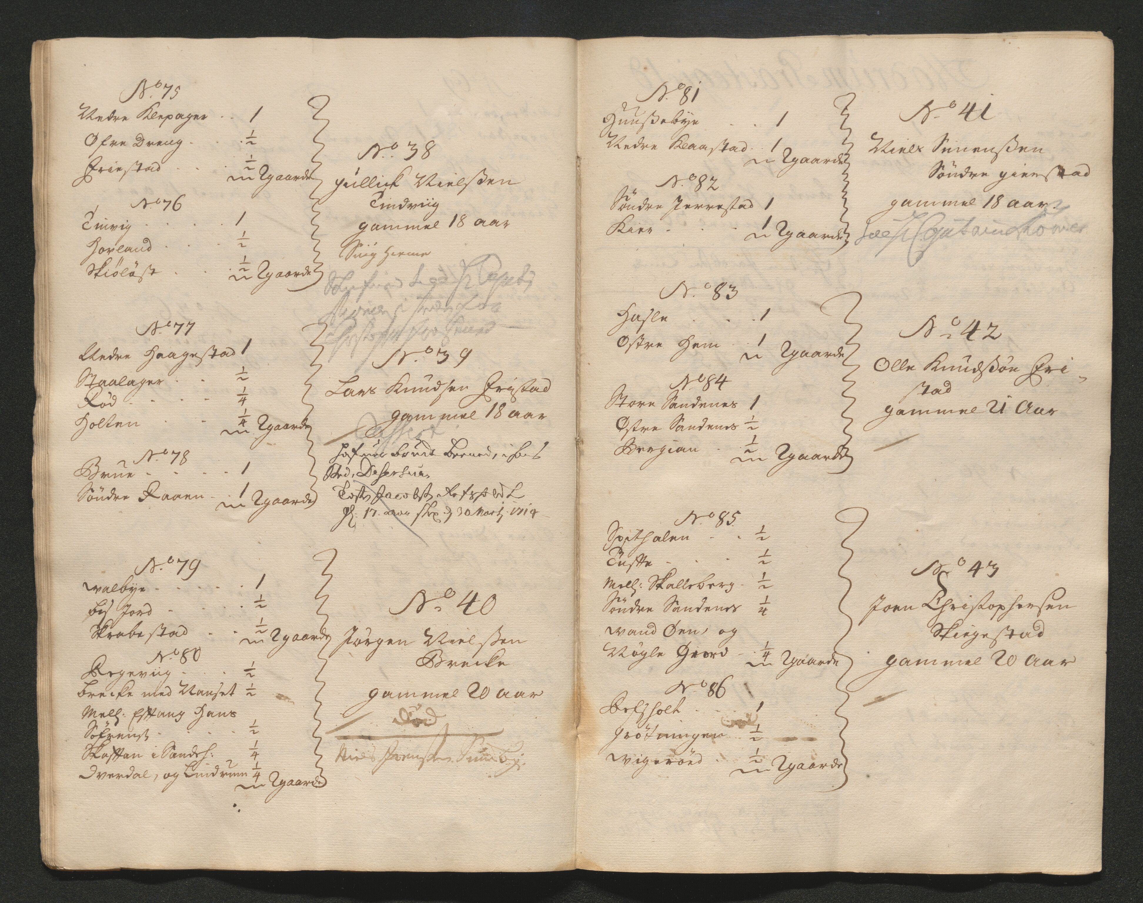 Larvik grevskap, AV/SAKO-A-1056/F/Ff/Ffa/L0001: Ruller og manntall, 1708-1734, s. 78