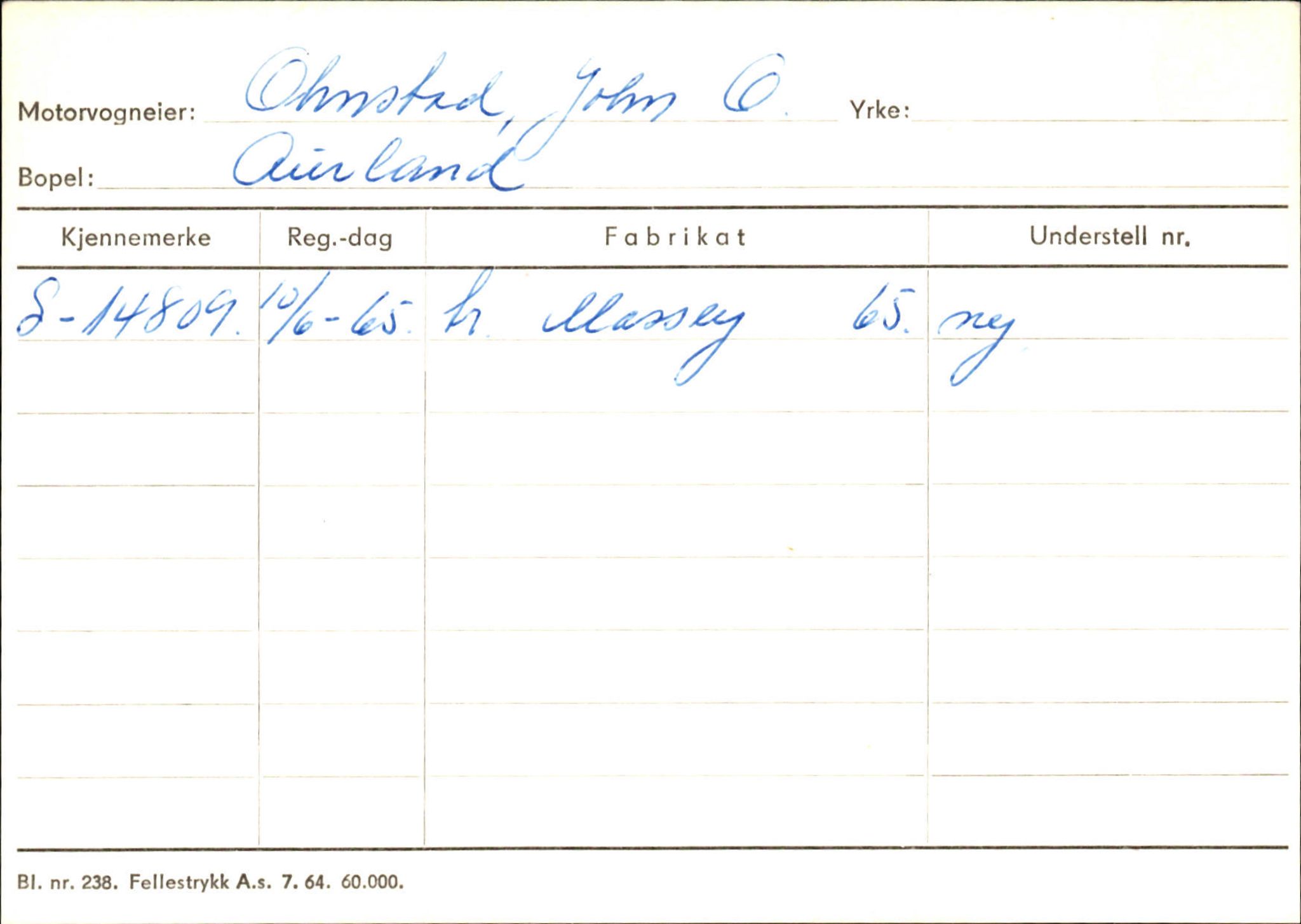 Statens vegvesen, Sogn og Fjordane vegkontor, AV/SAB-A-5301/4/F/L0125: Eigarregister Sogndal V-Å. Aurland A-Å. Fjaler A-N, 1945-1975, s. 940