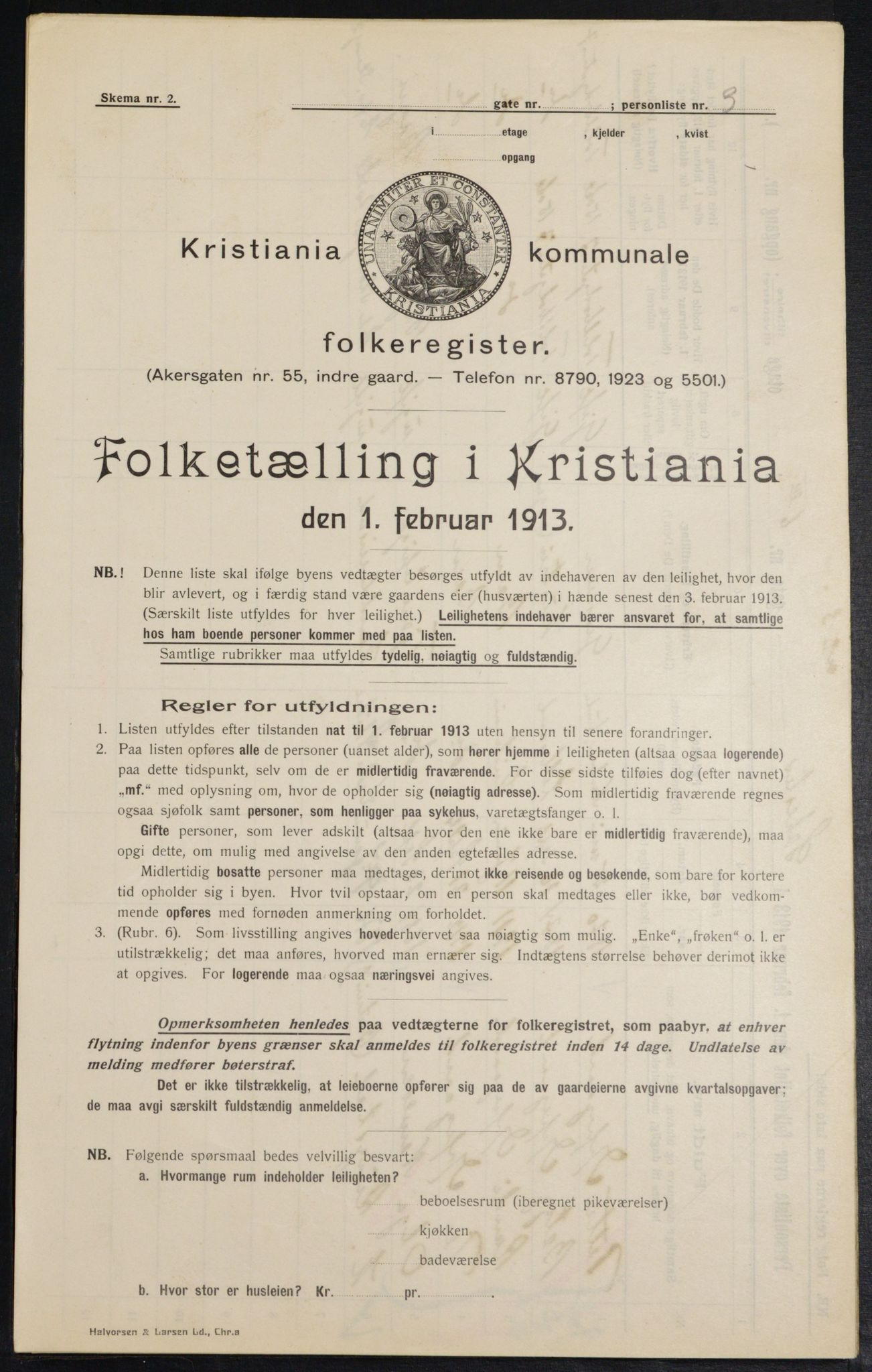 OBA, Kommunal folketelling 1.2.1913 for Kristiania, 1913, s. 93778