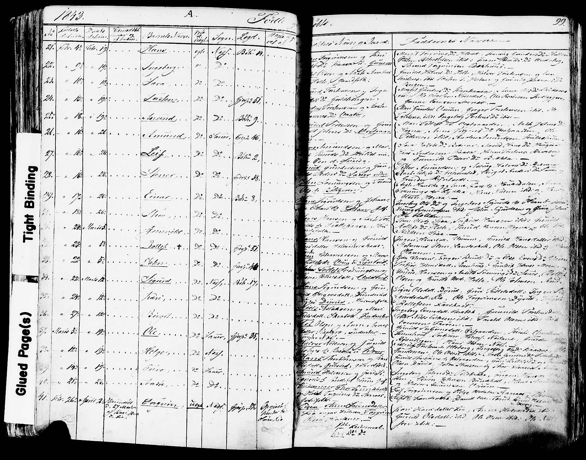 Sauherad kirkebøker, AV/SAKO-A-298/F/Fa/L0006: Ministerialbok nr. I 6, 1827-1850, s. 99