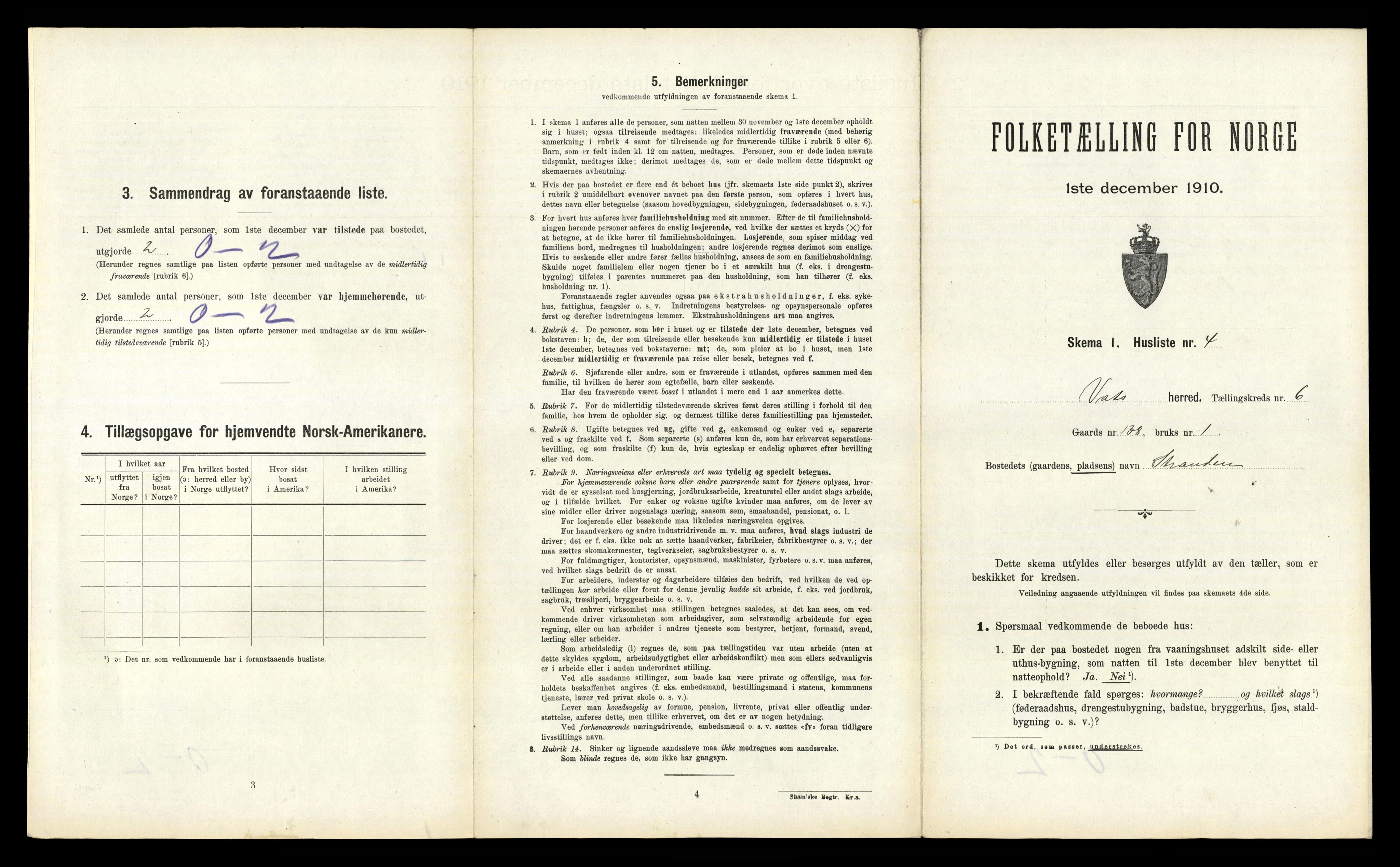 RA, Folketelling 1910 for 1155 Vats herred, 1910, s. 384