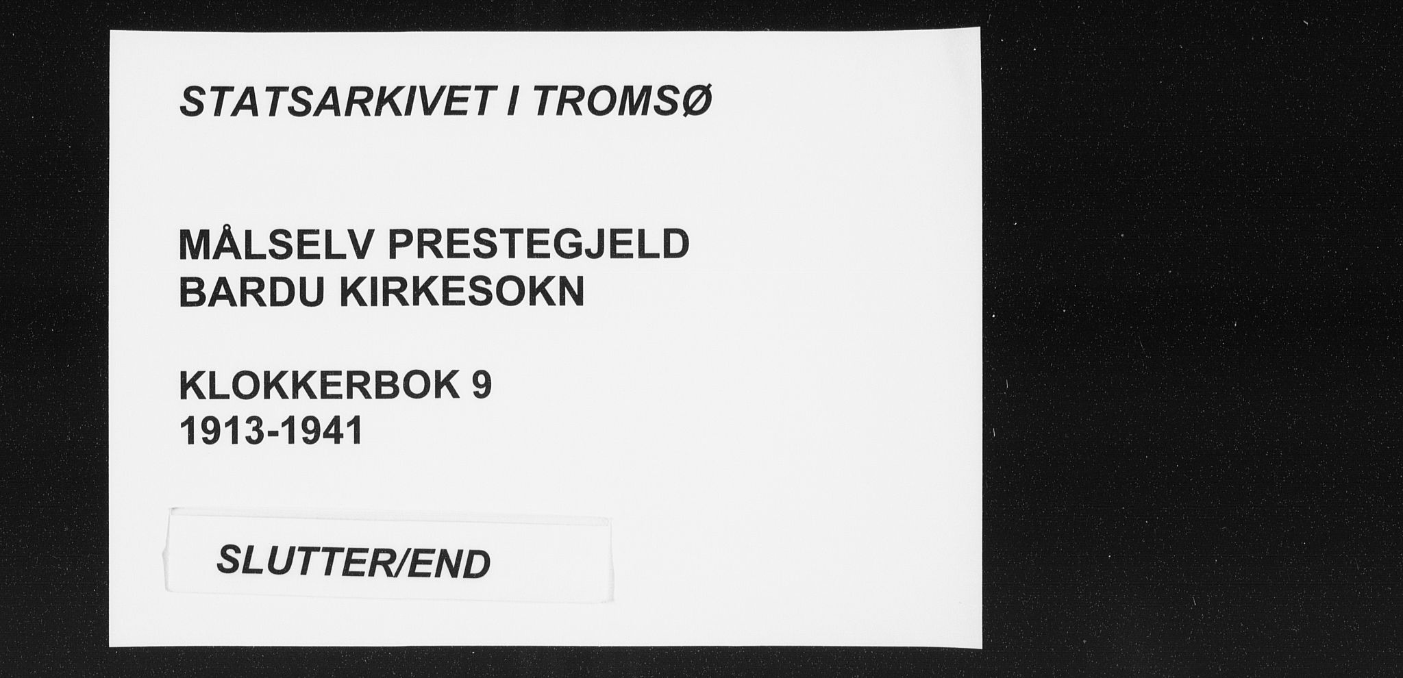 Målselv sokneprestembete, AV/SATØ-S-1311/G/Ga/Gab/L0009klokker: Klokkerbok nr. 9, 1913-1941