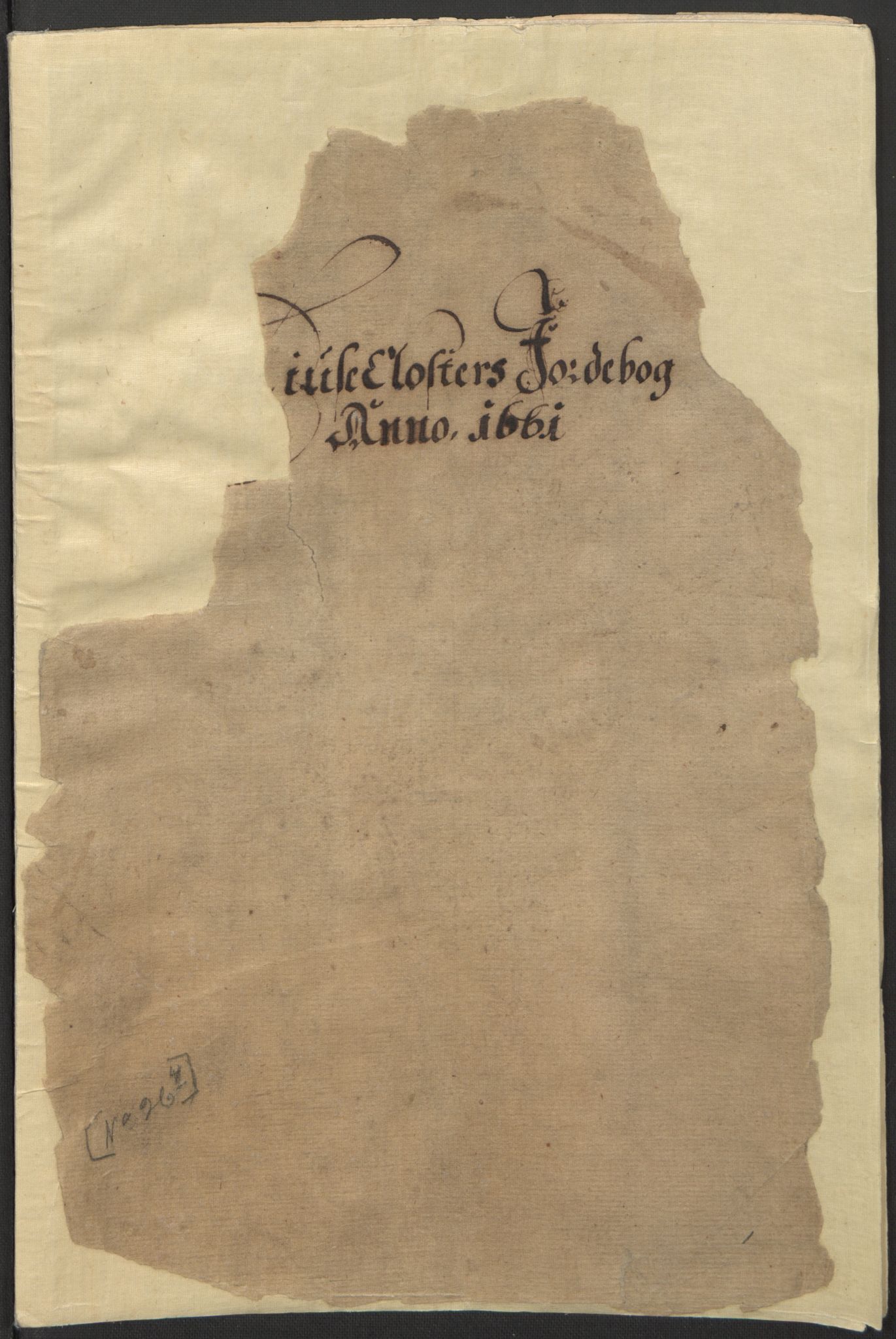 Rentekammeret inntil 1814, Realistisk ordnet avdeling, AV/RA-EA-4070/L/L0026/0002: Bergen lagdømme: / Lyse klosters jordebok, 1661, s. 1a