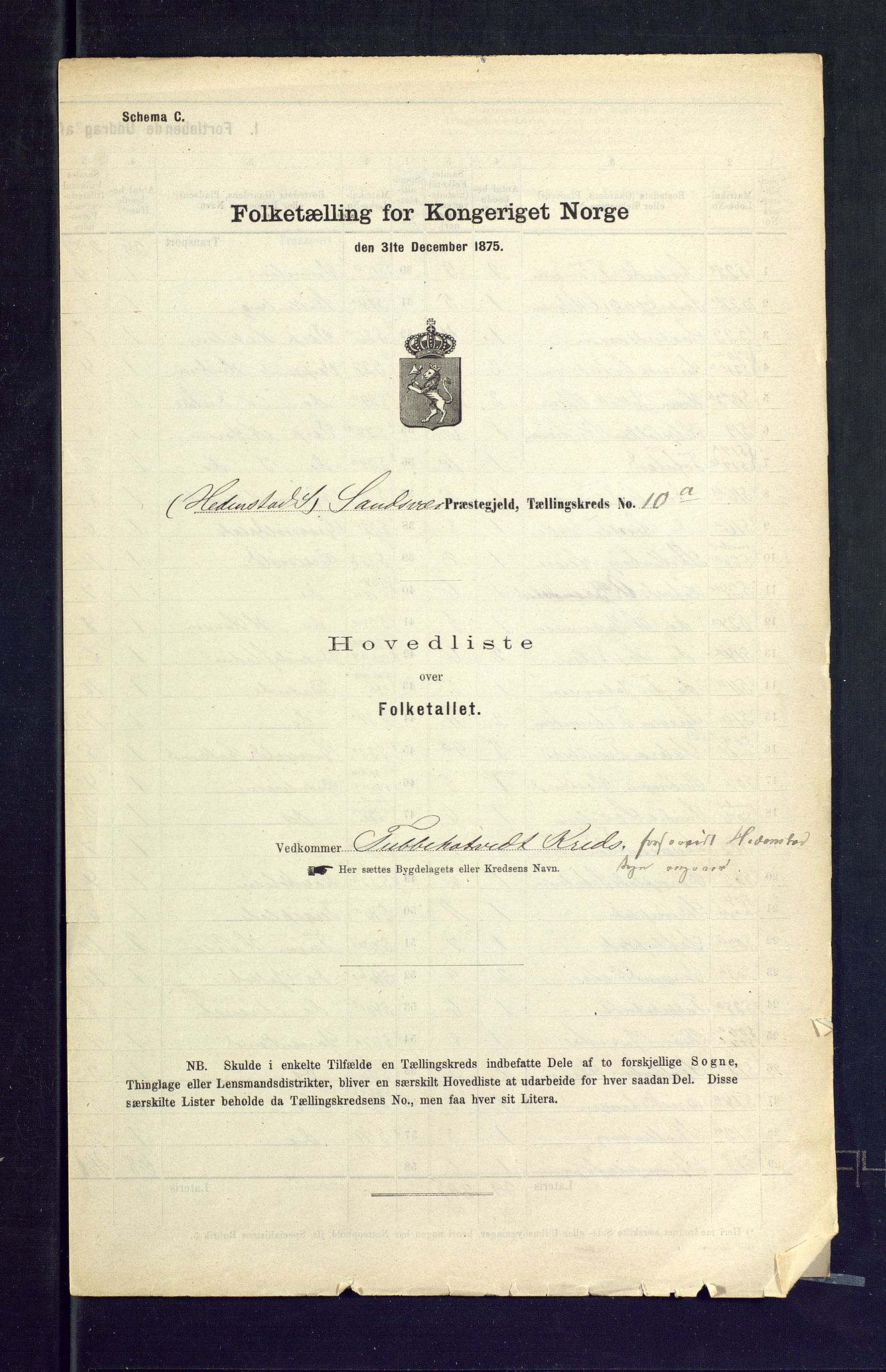 SAKO, Folketelling 1875 for 0629P Sandsvær prestegjeld, 1875, s. 56