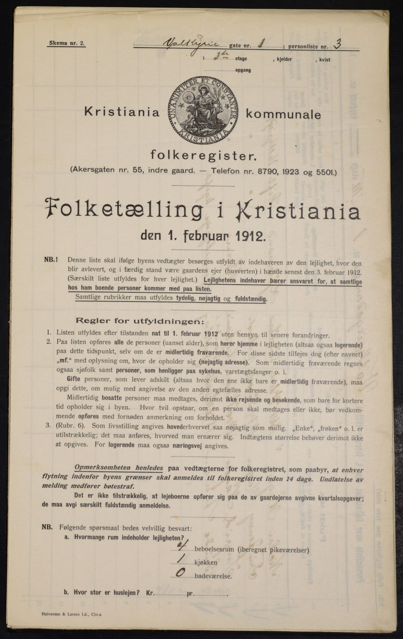 OBA, Kommunal folketelling 1.2.1912 for Kristiania, 1912, s. 121597