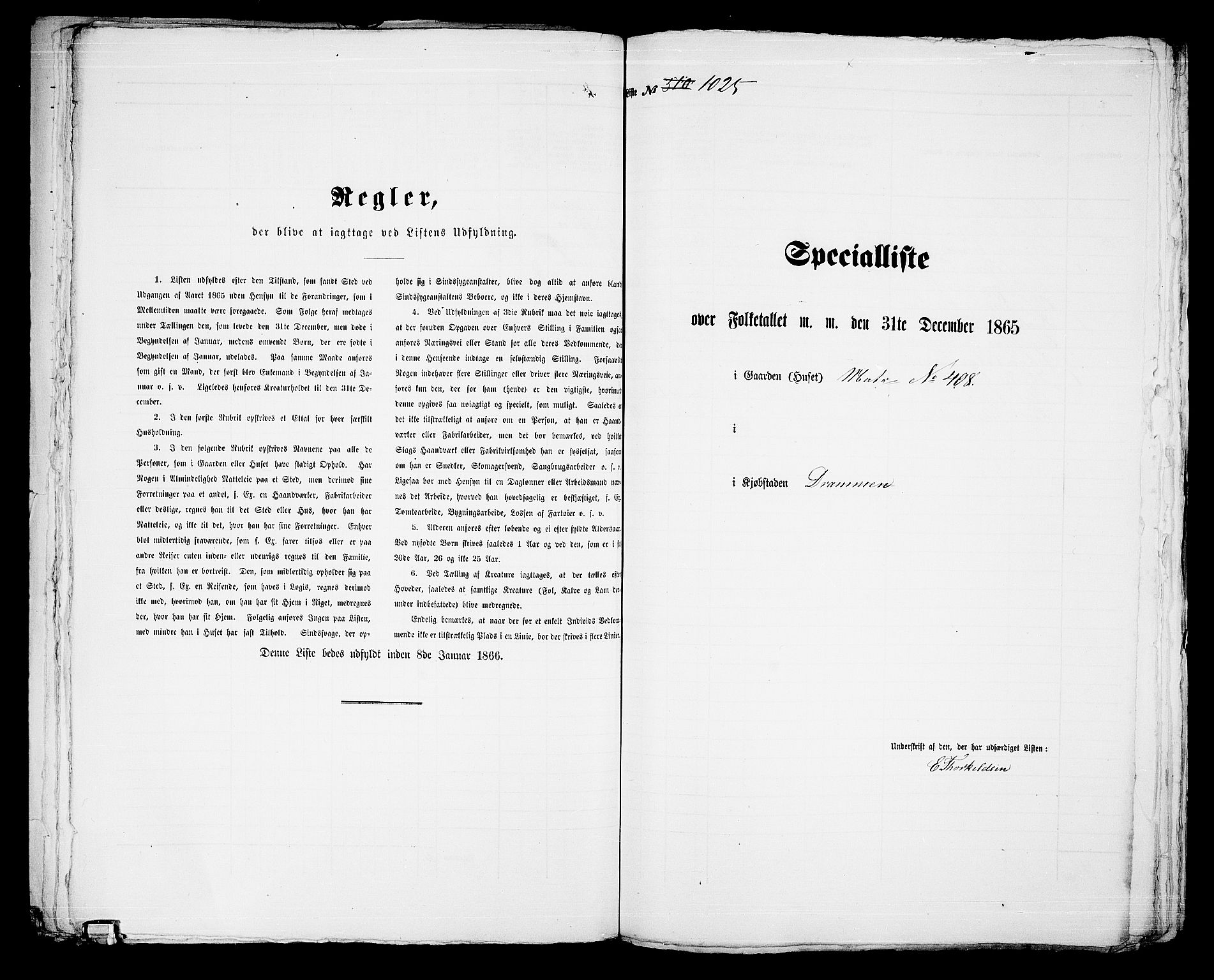 RA, Folketelling 1865 for 0602bP Strømsø prestegjeld i Drammen kjøpstad, 1865, s. 875