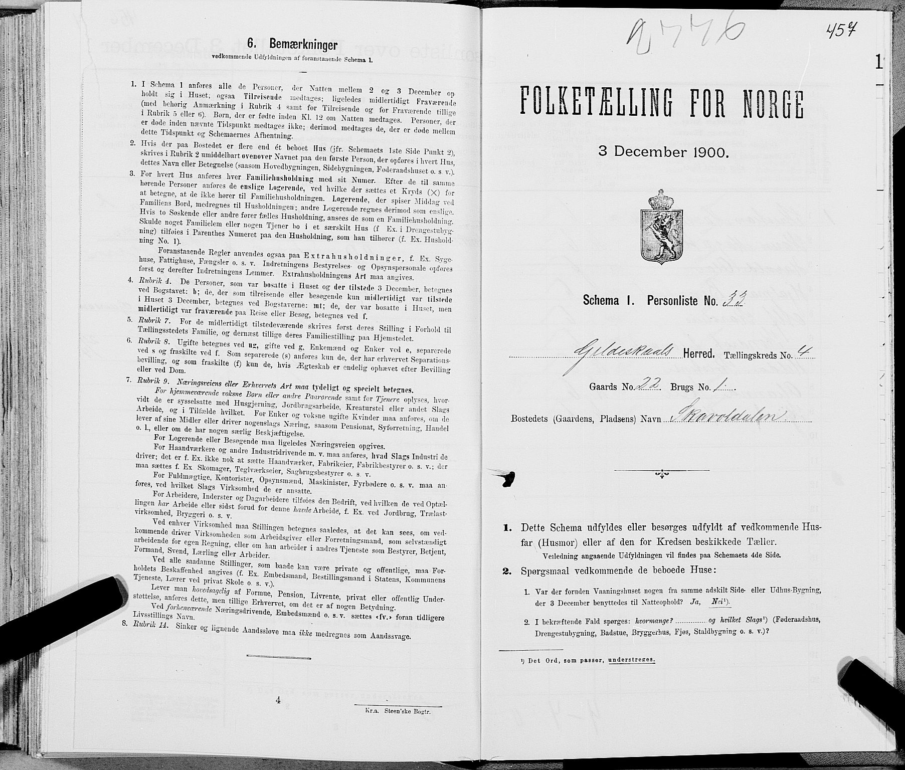 SAT, Folketelling 1900 for 1838 Gildeskål herred, 1900, s. 500