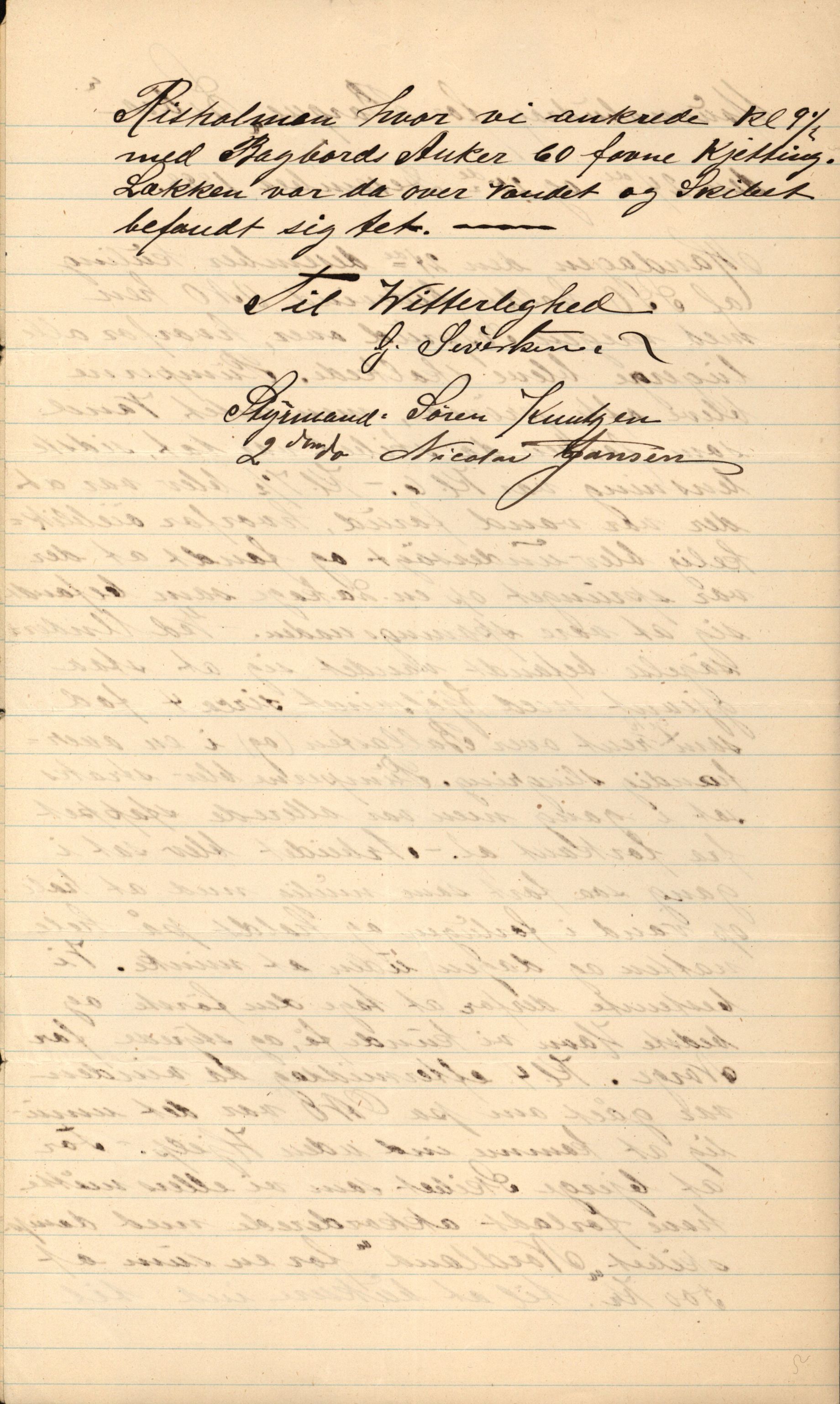 Pa 63 - Østlandske skibsassuranceforening, VEMU/A-1079/G/Ga/L0021/0005: Havaridokumenter / Haabet, Louise, Kvik, Libra, Kongsek, Ispilen, 1888, s. 21