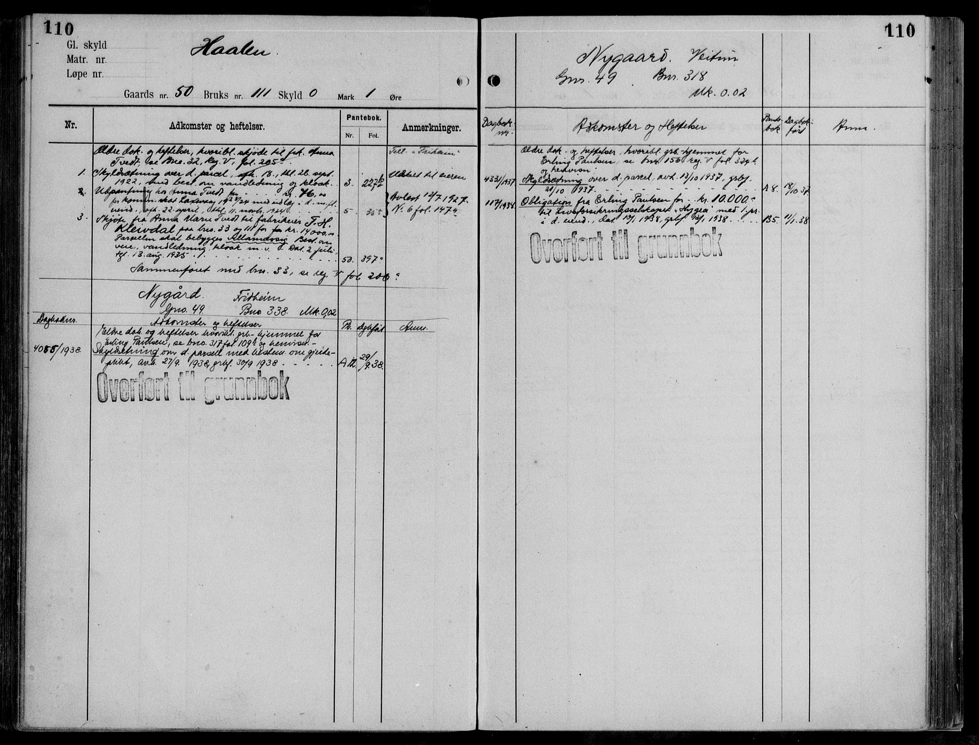 Midhordland sorenskriveri, AV/SAB-A-3001/1/G/Ga/Gab/L0111: Panteregister nr. II.A.b.111, s. 110