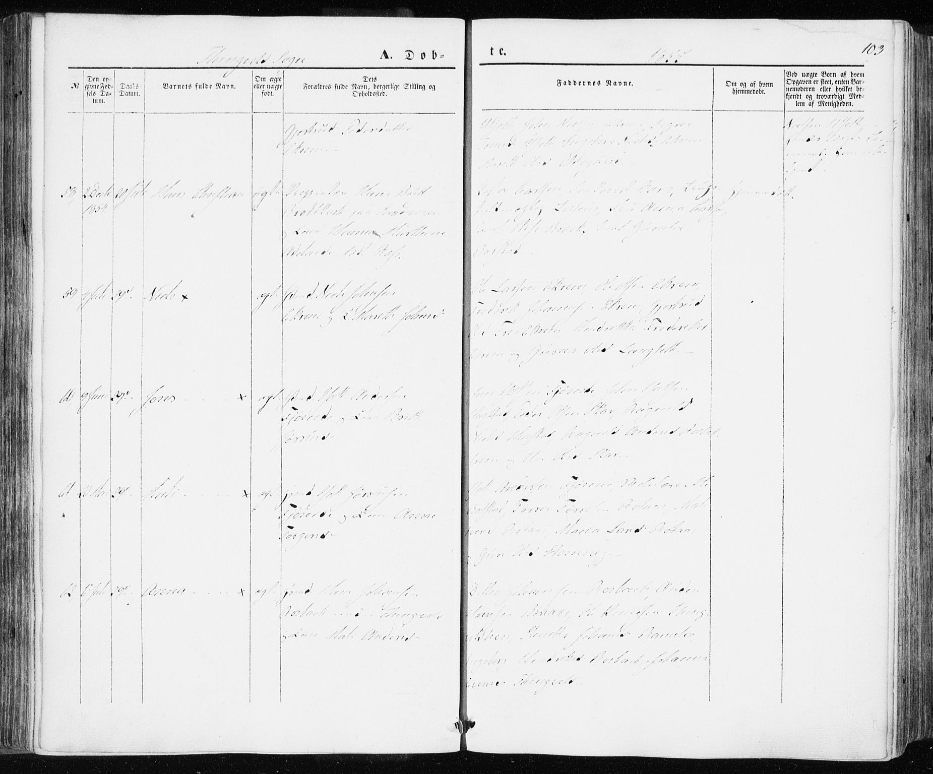 Ministerialprotokoller, klokkerbøker og fødselsregistre - Møre og Romsdal, AV/SAT-A-1454/586/L0984: Ministerialbok nr. 586A10, 1844-1856, s. 103