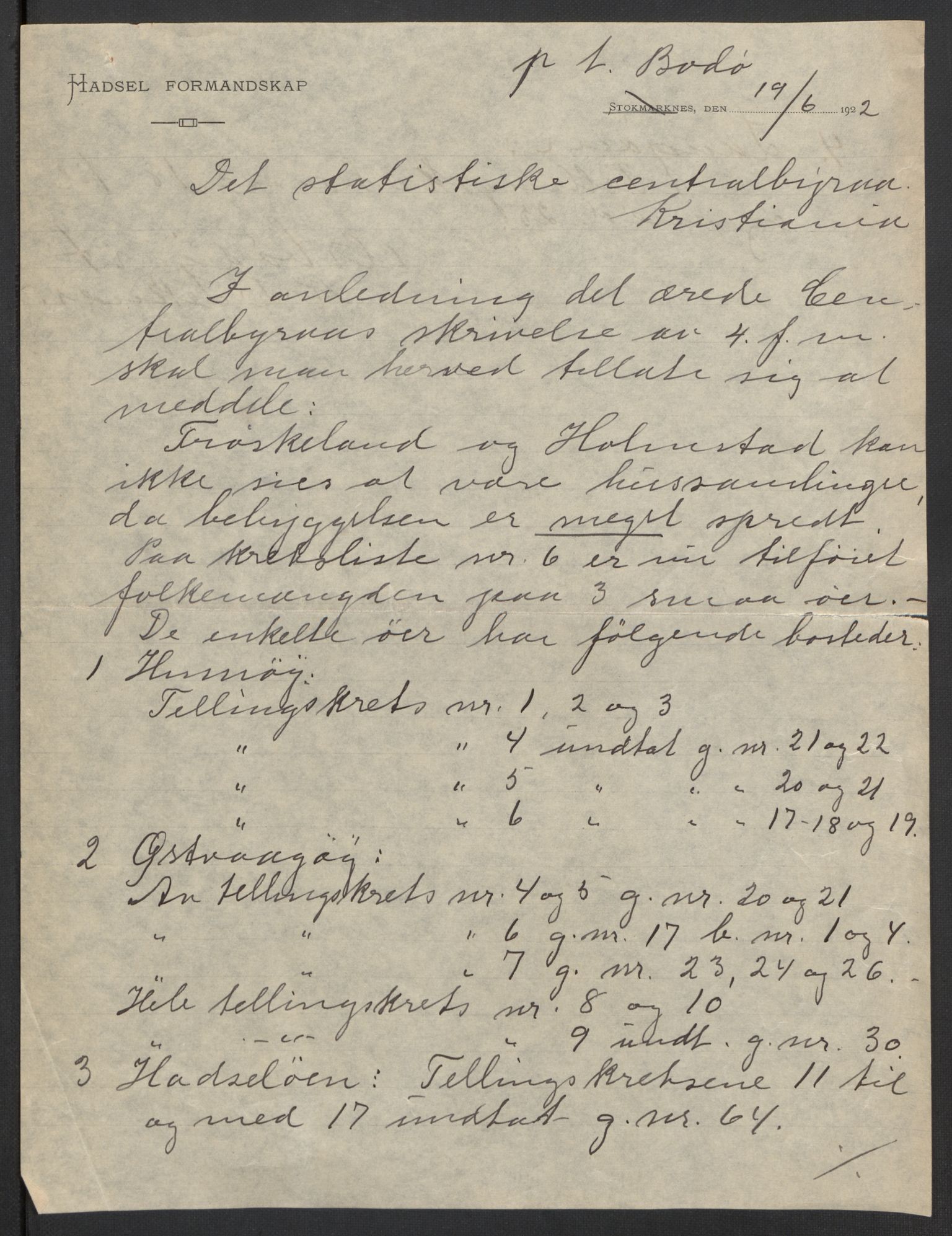 SAT, Folketelling 1920 for 1866 Hadsel herred, 1920, s. 4