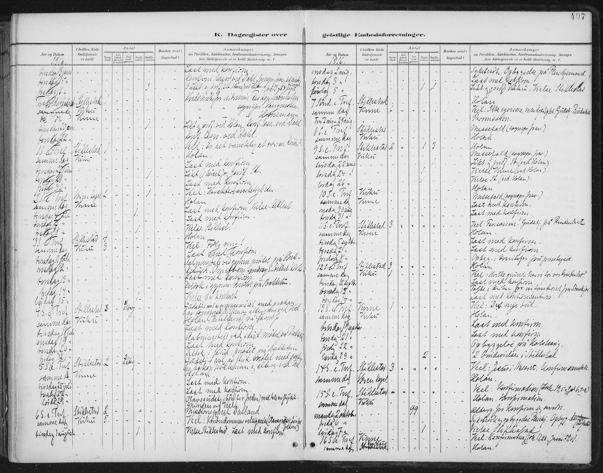 Ministerialprotokoller, klokkerbøker og fødselsregistre - Nord-Trøndelag, SAT/A-1458/723/L0246: Ministerialbok nr. 723A15, 1900-1917, s. 407