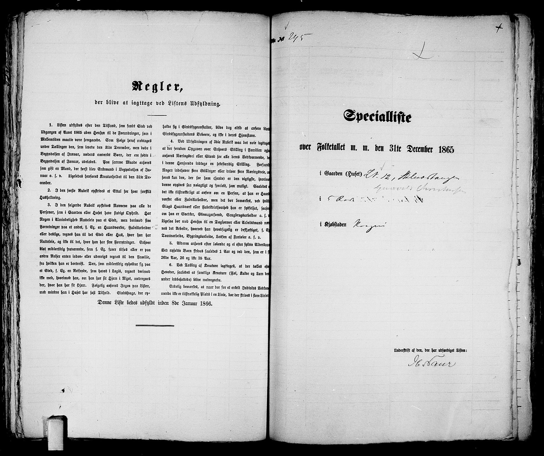 RA, Folketelling 1865 for 0801B Kragerø prestegjeld, Kragerø kjøpstad, 1865, s. 500