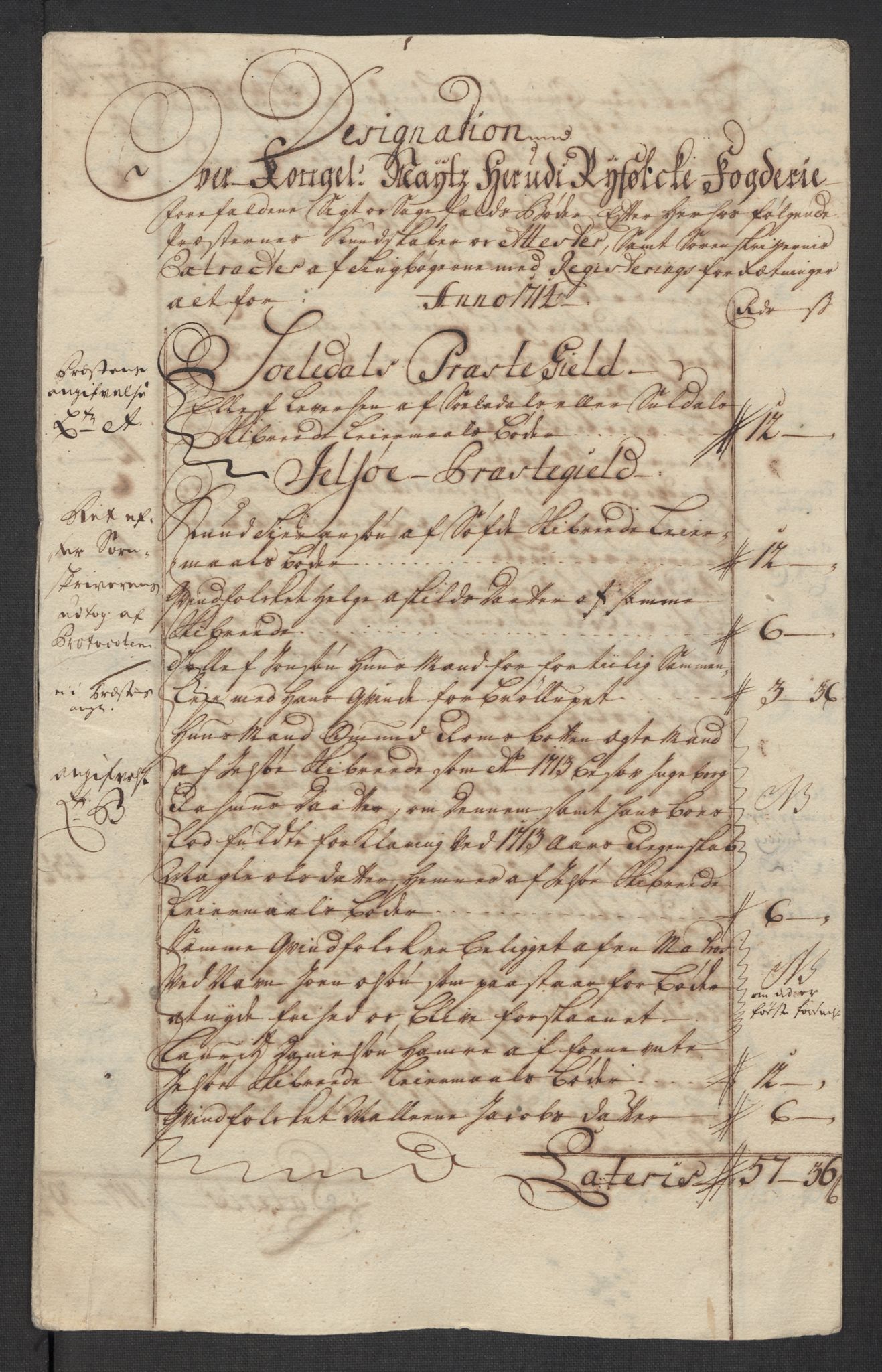 Rentekammeret inntil 1814, Reviderte regnskaper, Fogderegnskap, AV/RA-EA-4092/R47/L2867: Fogderegnskap Ryfylke, 1714, s. 159