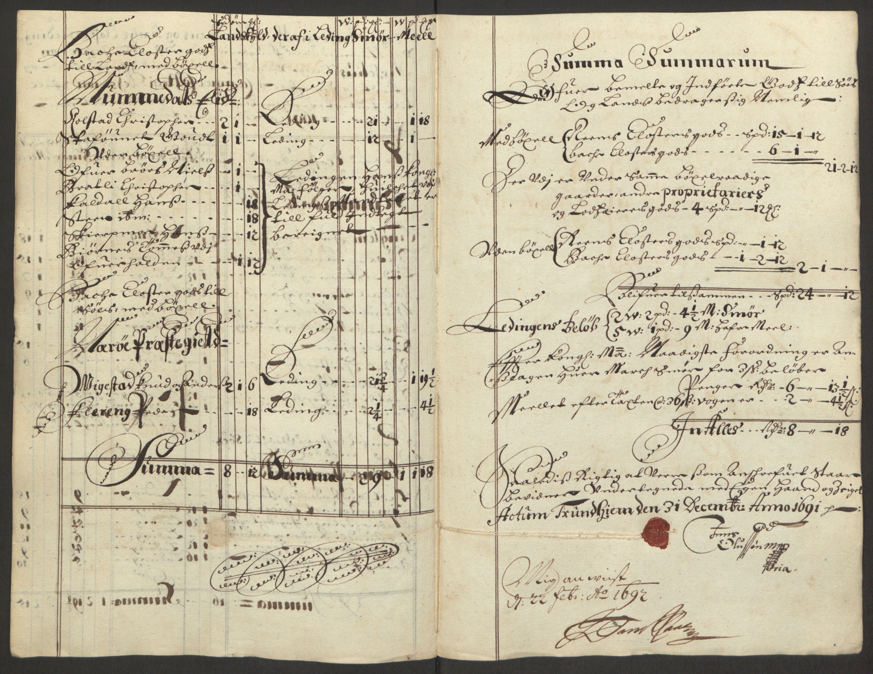 Rentekammeret inntil 1814, Reviderte regnskaper, Fogderegnskap, RA/EA-4092/R64/L4423: Fogderegnskap Namdal, 1690-1691, s. 362