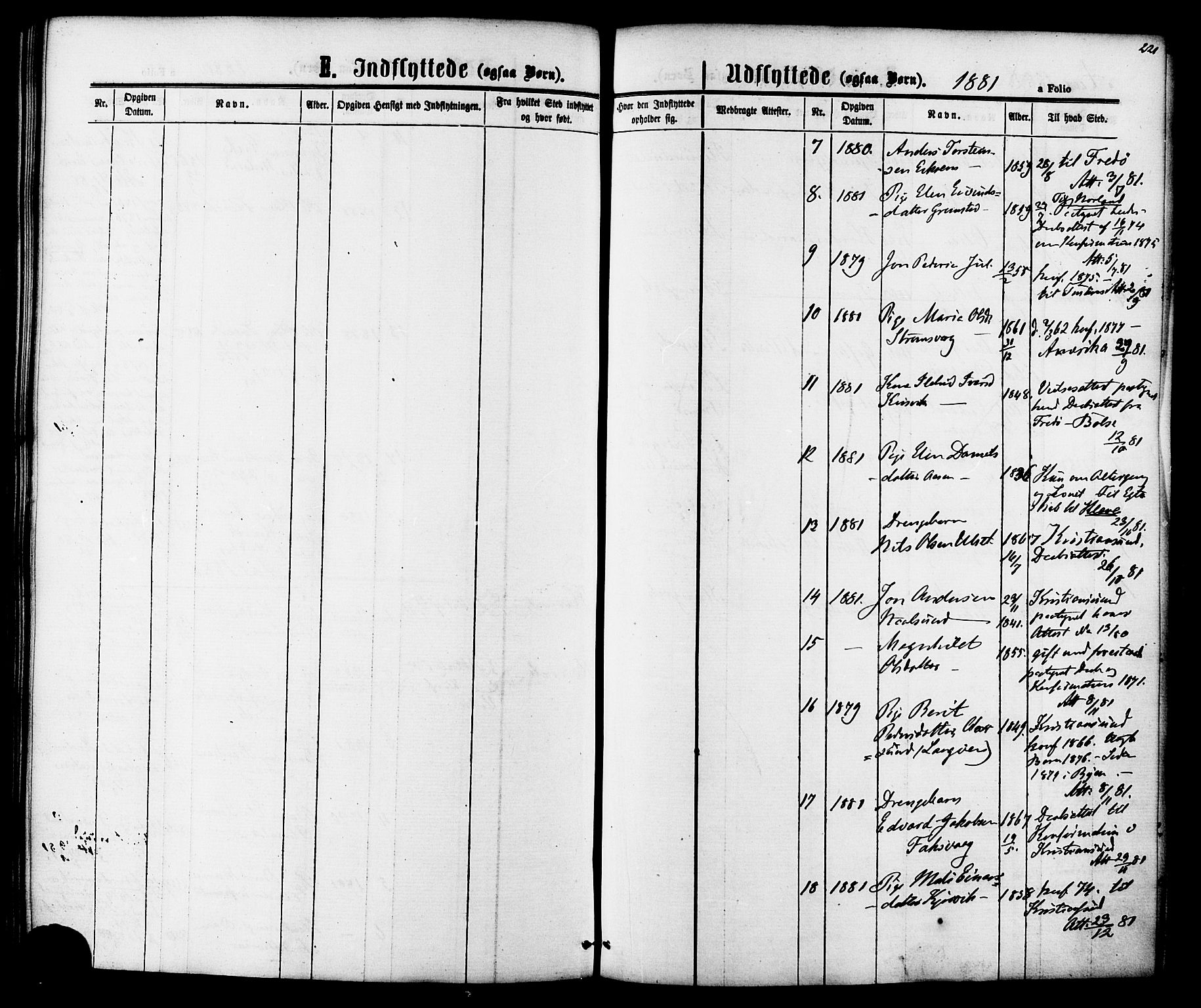 Ministerialprotokoller, klokkerbøker og fødselsregistre - Møre og Romsdal, AV/SAT-A-1454/587/L0999: Ministerialbok nr. 587A01, 1864-1886, s. 221