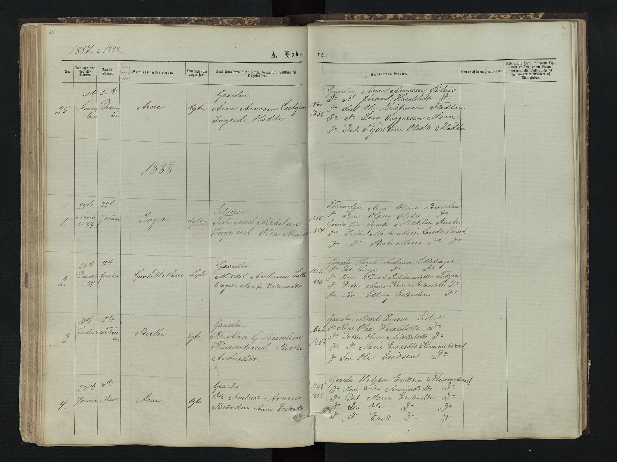 Sør-Aurdal prestekontor, AV/SAH-PREST-128/H/Ha/Hab/L0004: Klokkerbok nr. 4, 1865-1893, s. 60