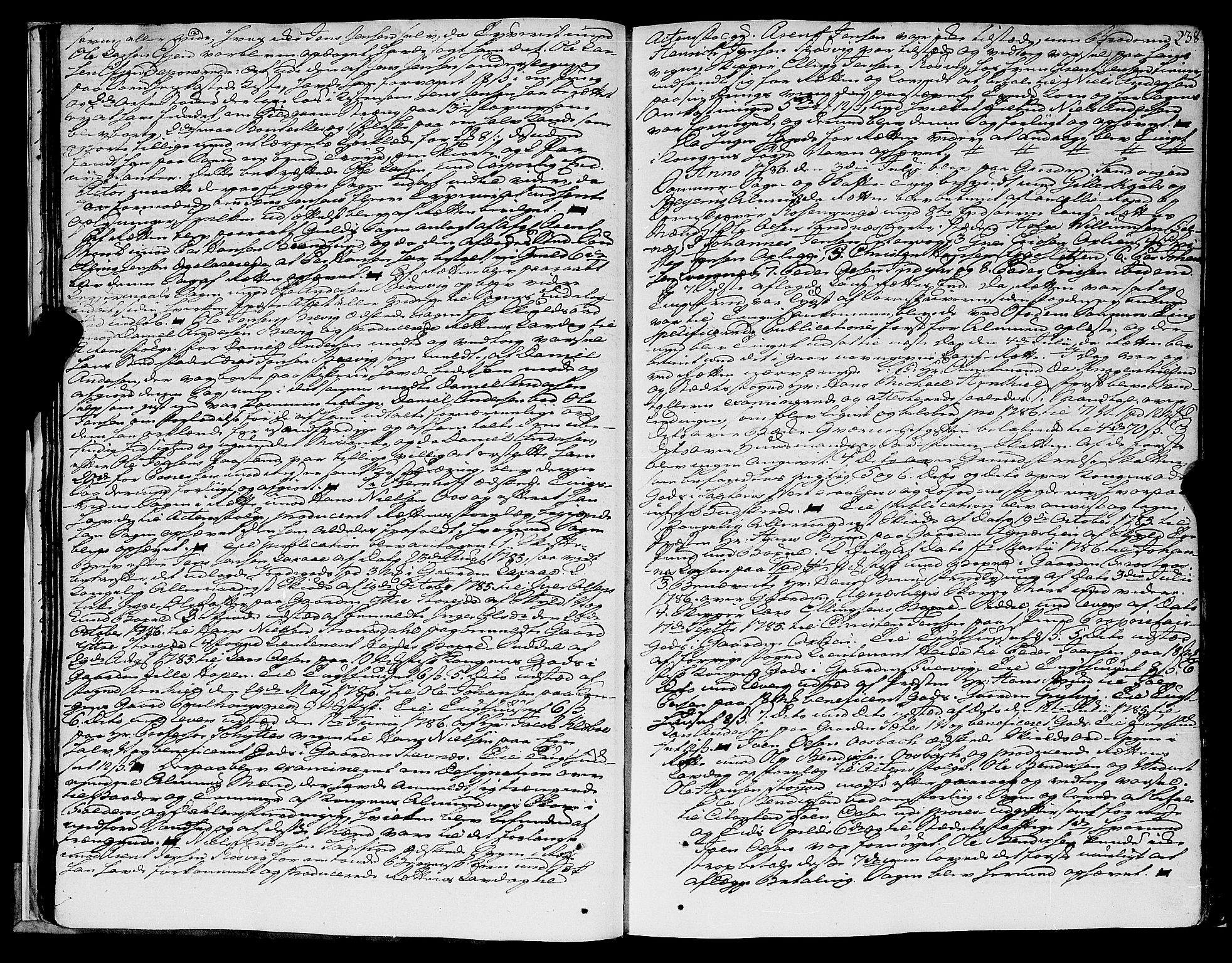 Salten sorenskriveri, AV/SAT-A-4578/1/1/1A/L0016: Tingbok, fol. 211-433, 1785-1792, s. 237b-238a