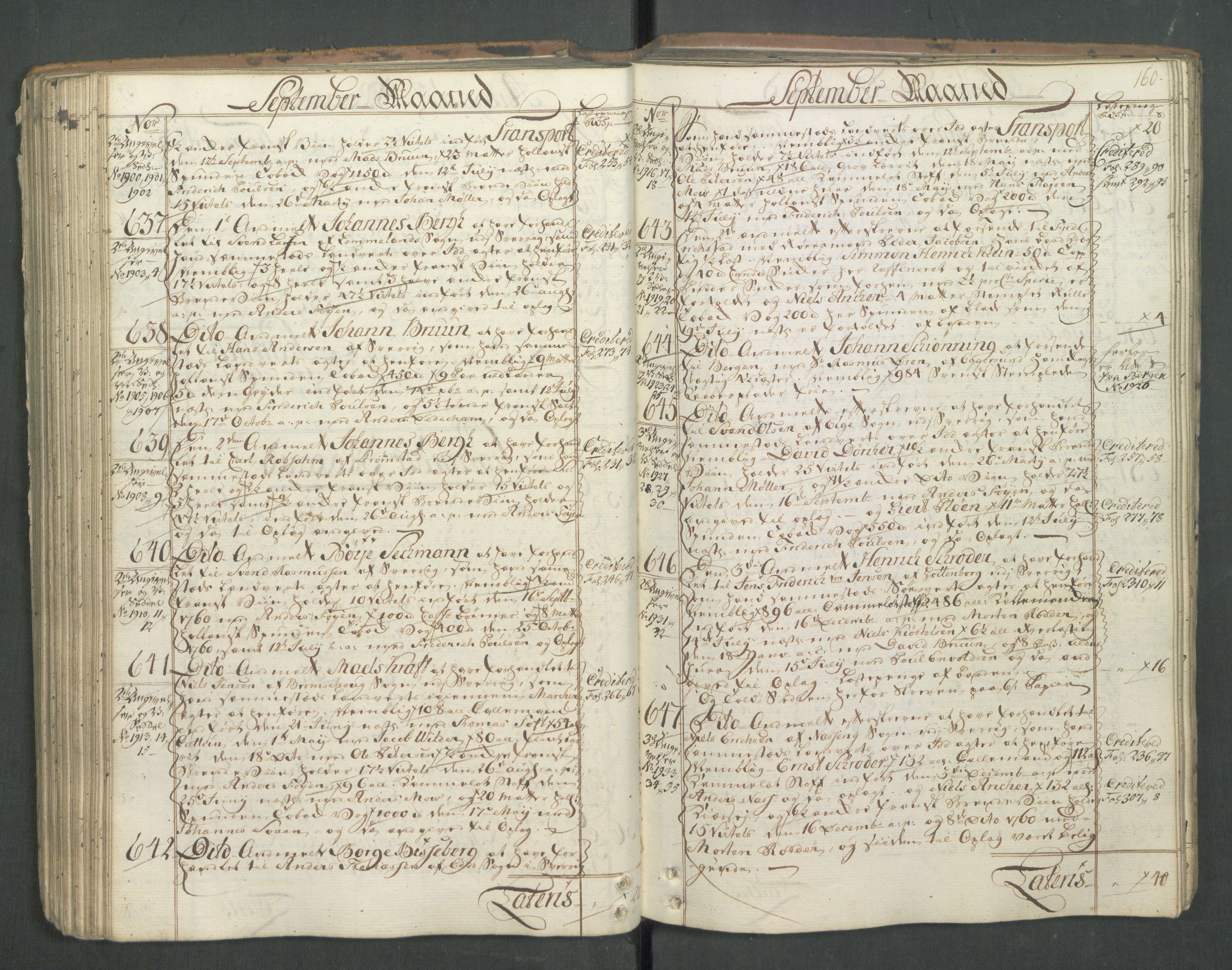 Generaltollkammeret, tollregnskaper, AV/RA-EA-5490/R01/L0046/0001: Tollregnskaper Fredrikshald / Inngående hovedtollbok, 1762, s. 159b-160a