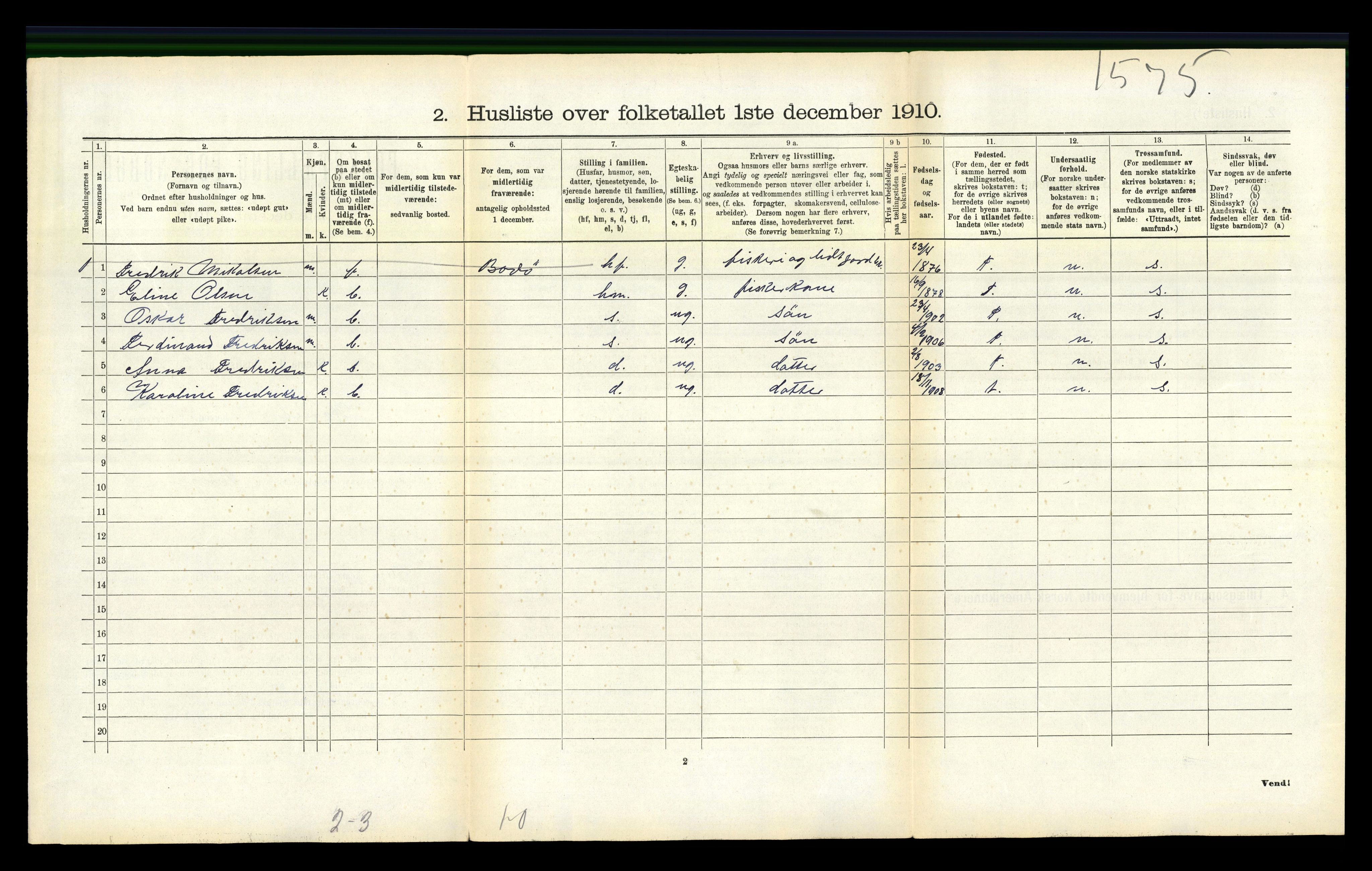 RA, Folketelling 1910 for 1866 Hadsel herred, 1910, s. 2356