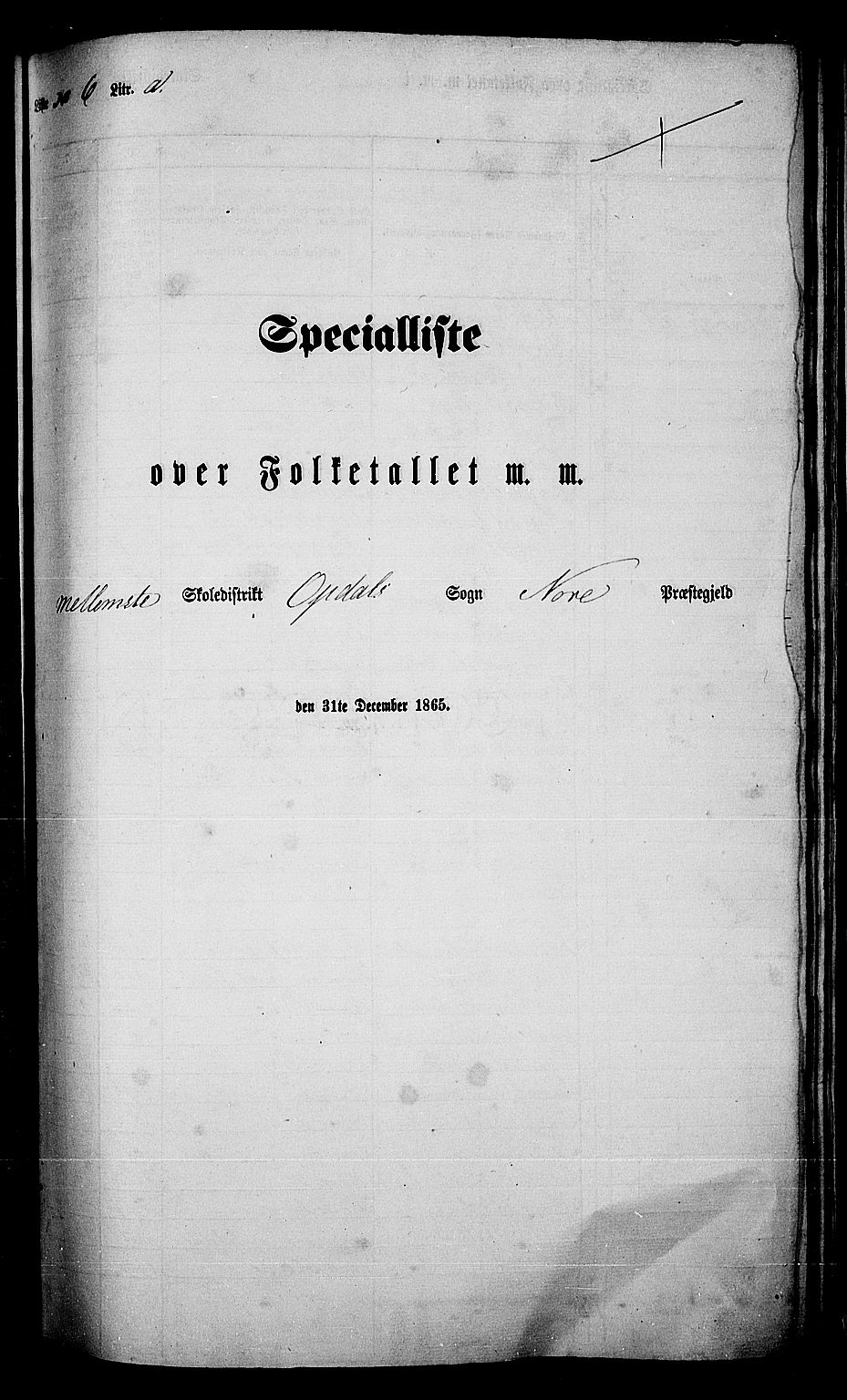 RA, Folketelling 1865 for 0633P Nore prestegjeld, 1865, s. 103