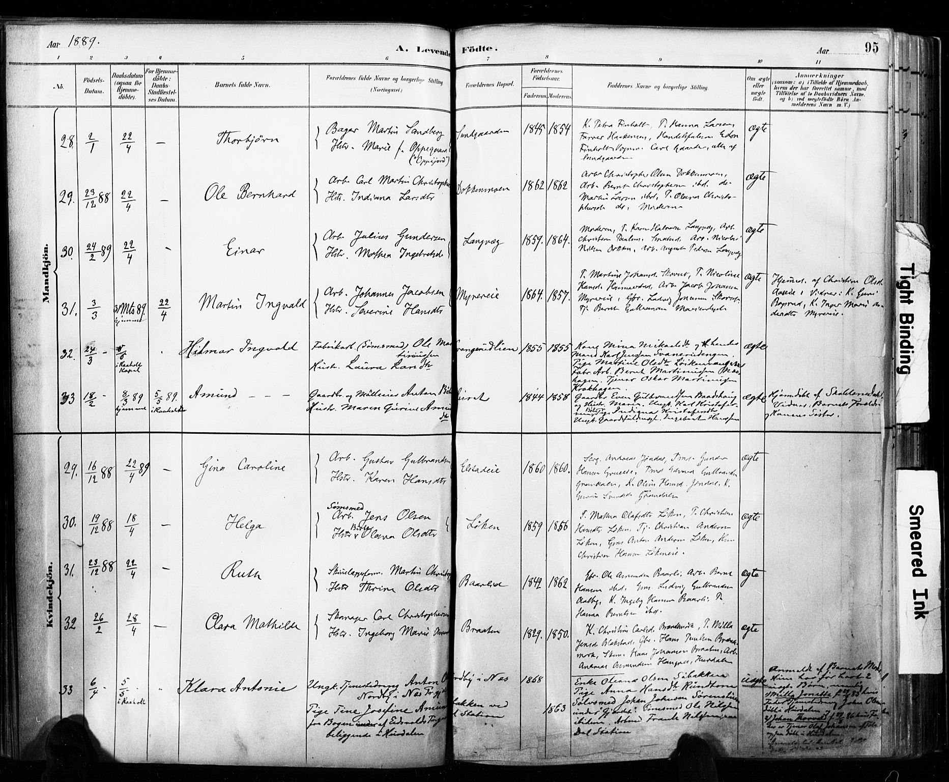 Eidsvoll prestekontor Kirkebøker, AV/SAO-A-10888/F/Fa/L0002: Ministerialbok nr. I 2, 1882-1895, s. 95