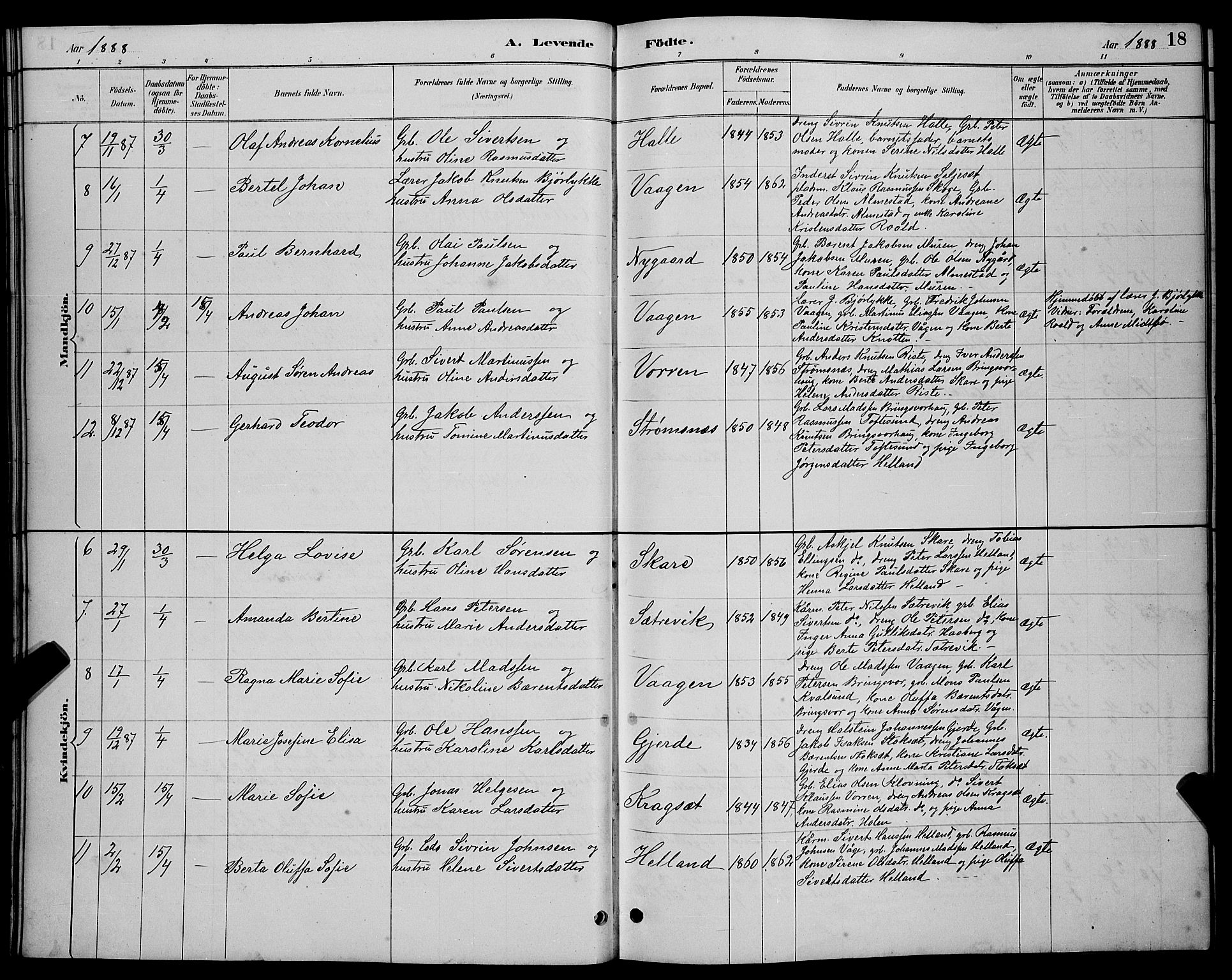 Ministerialprotokoller, klokkerbøker og fødselsregistre - Møre og Romsdal, AV/SAT-A-1454/503/L0048: Klokkerbok nr. 503C03, 1885-1893, s. 18